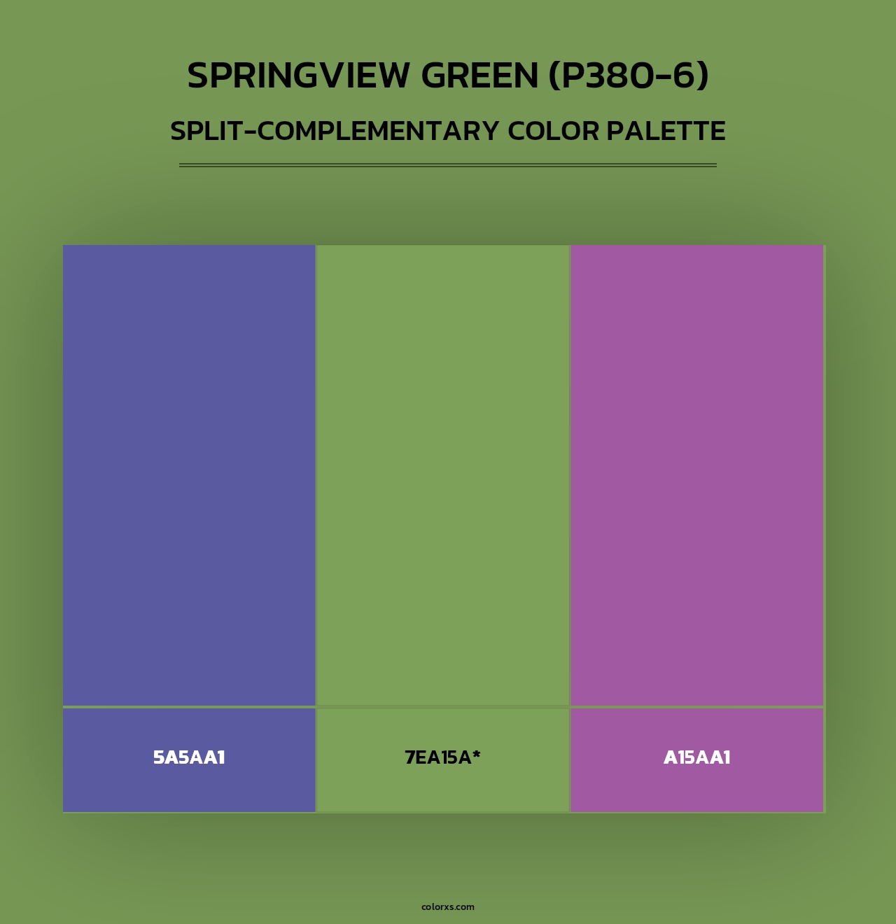 Springview Green (P380-6) - Split-Complementary Color Palette