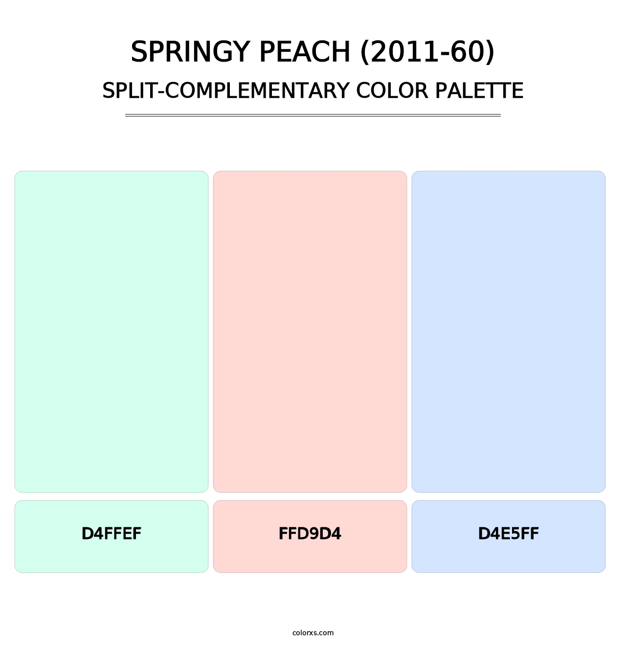 Springy Peach (2011-60) - Split-Complementary Color Palette