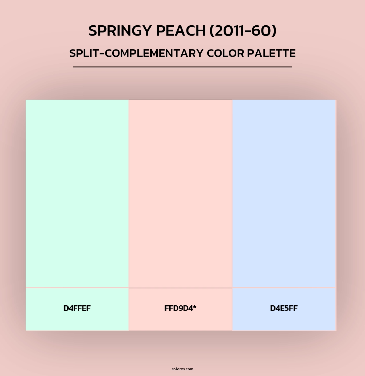 Springy Peach (2011-60) - Split-Complementary Color Palette