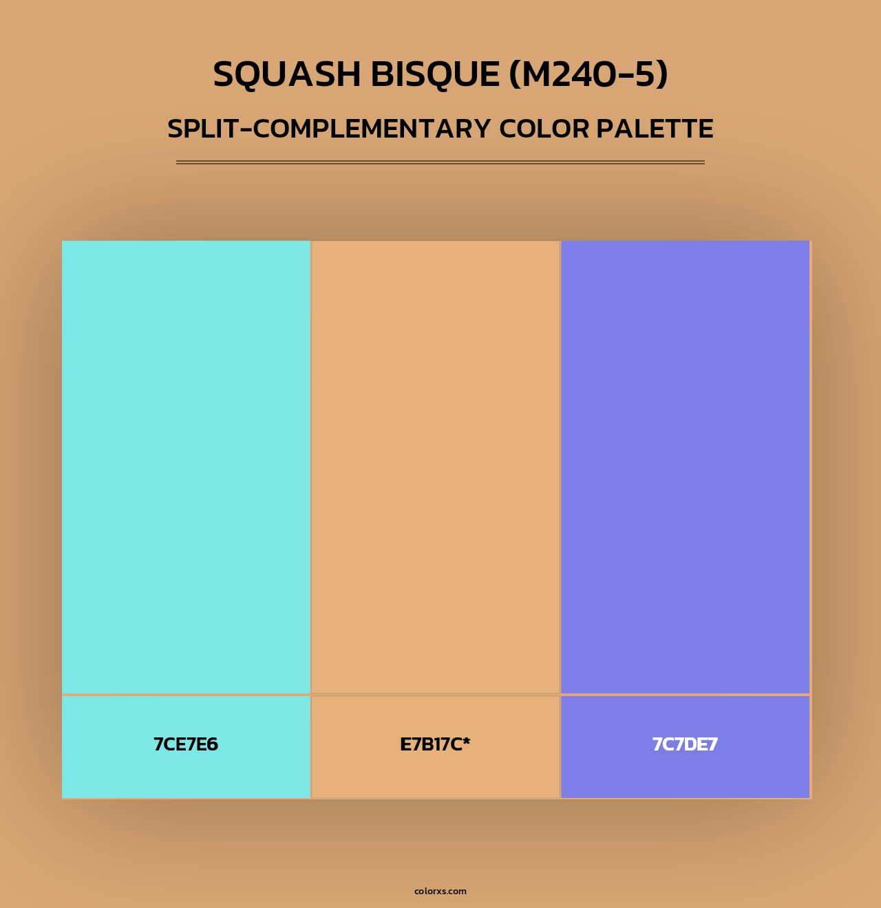 Squash Bisque (M240-5) - Split-Complementary Color Palette
