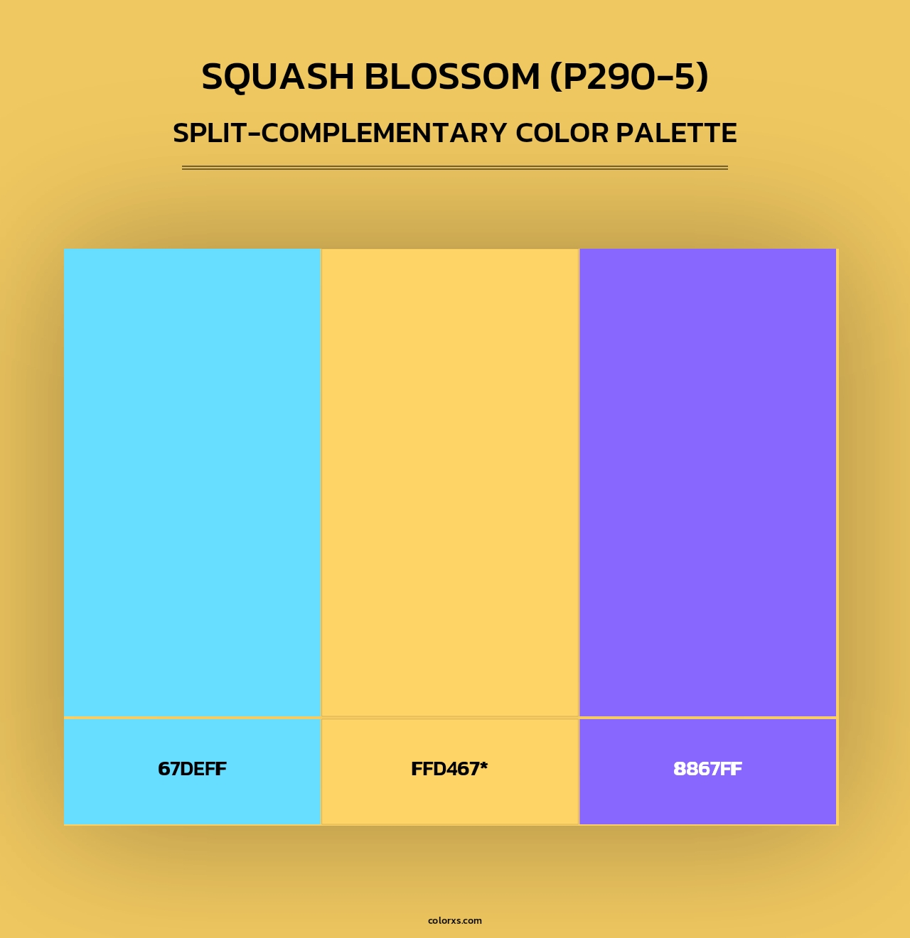 Squash Blossom (P290-5) - Split-Complementary Color Palette