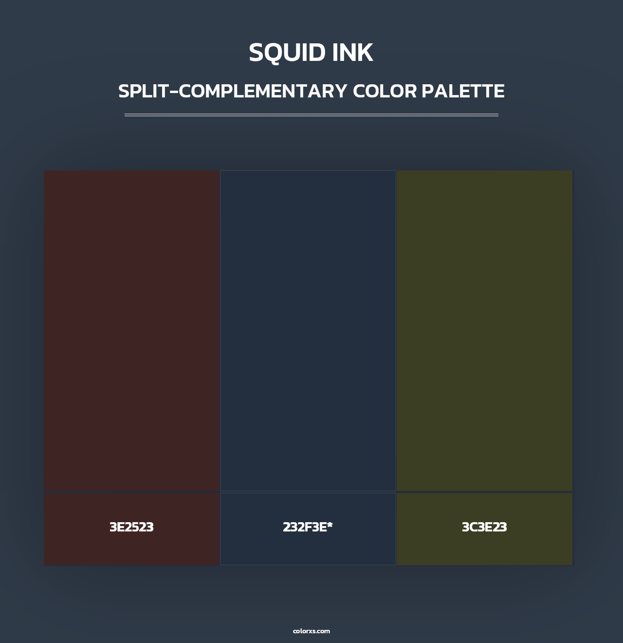 Squid Ink - Split-Complementary Color Palette