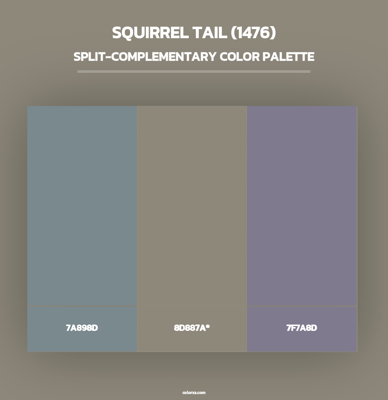 Squirrel Tail (1476) - Split-Complementary Color Palette