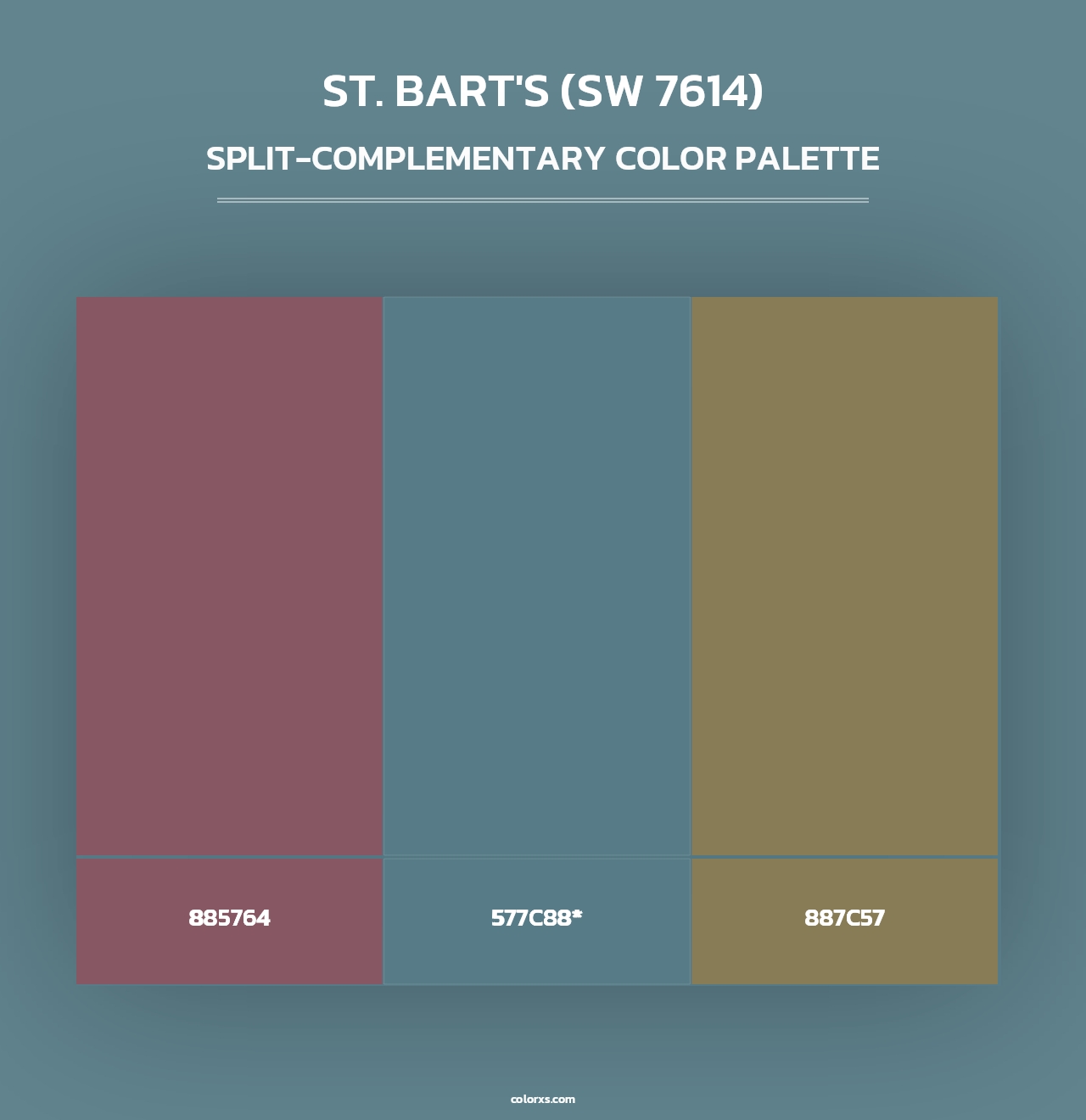 St. Bart's (SW 7614) - Split-Complementary Color Palette