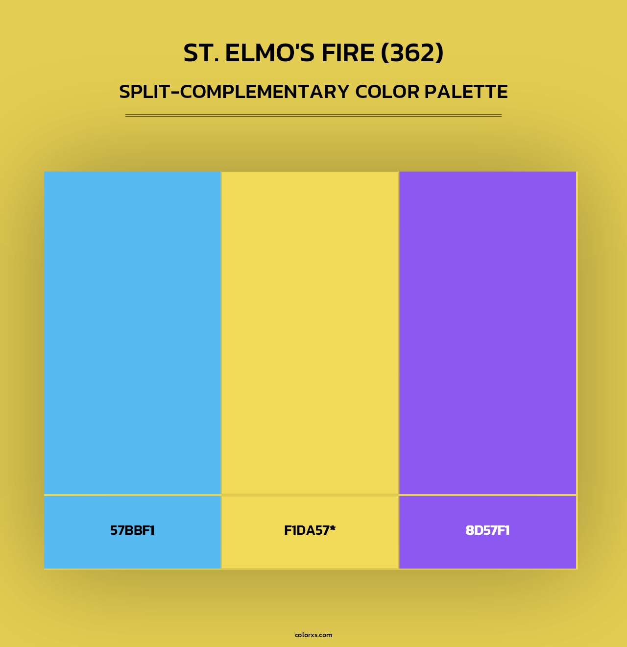 St. Elmo's Fire (362) - Split-Complementary Color Palette