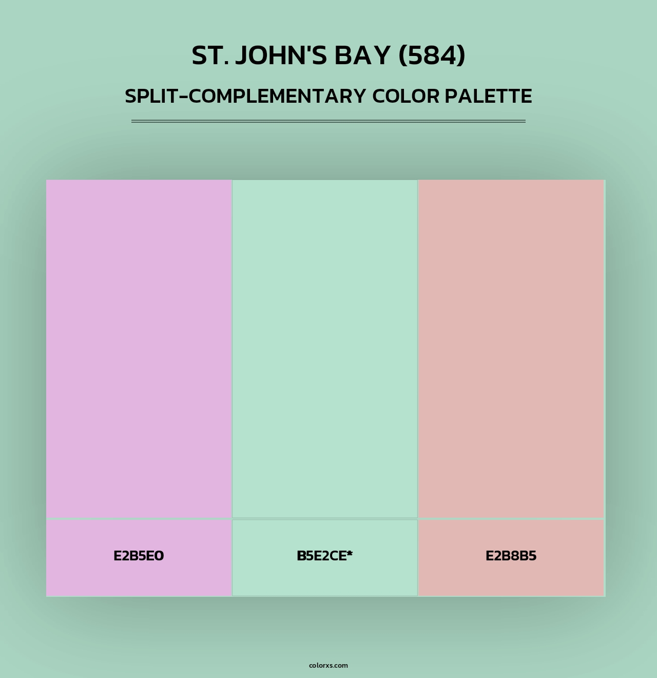 St. John's Bay (584) - Split-Complementary Color Palette