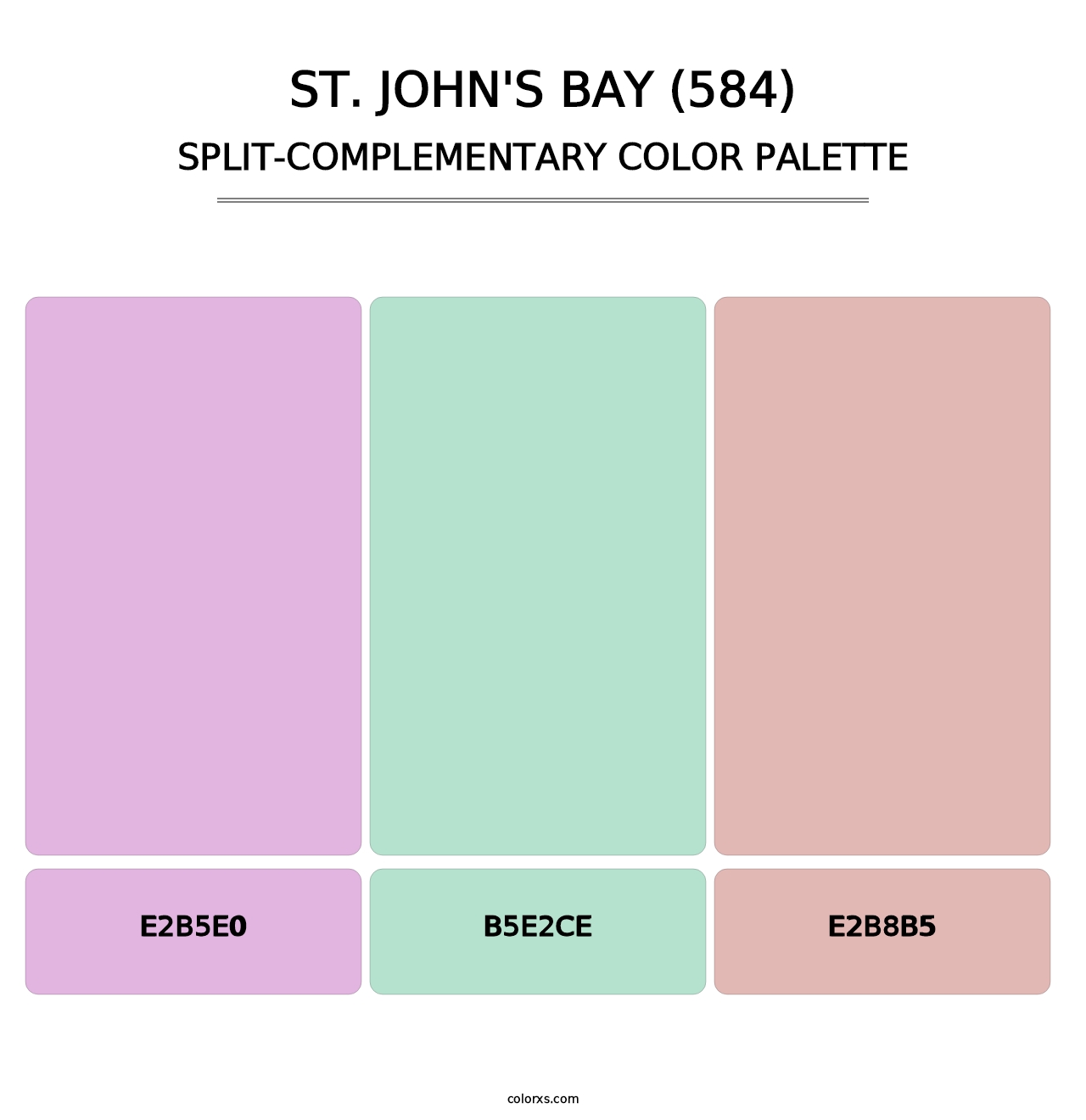 St. John's Bay (584) - Split-Complementary Color Palette