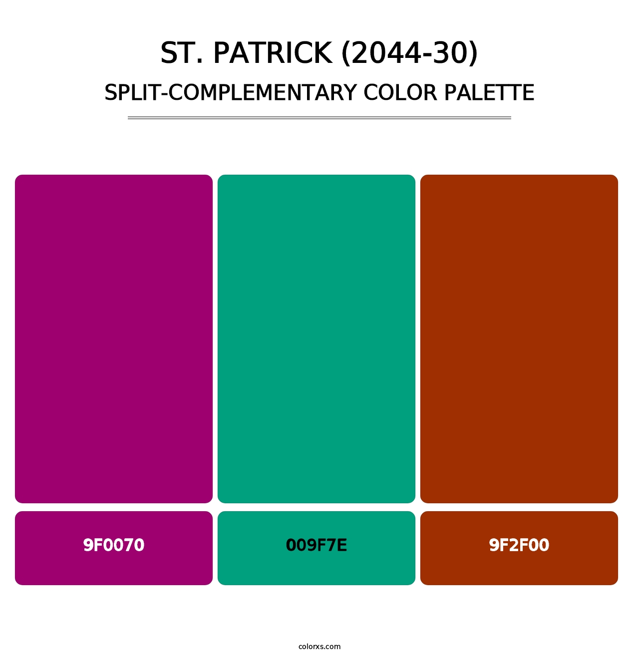 St. Patrick (2044-30) - Split-Complementary Color Palette
