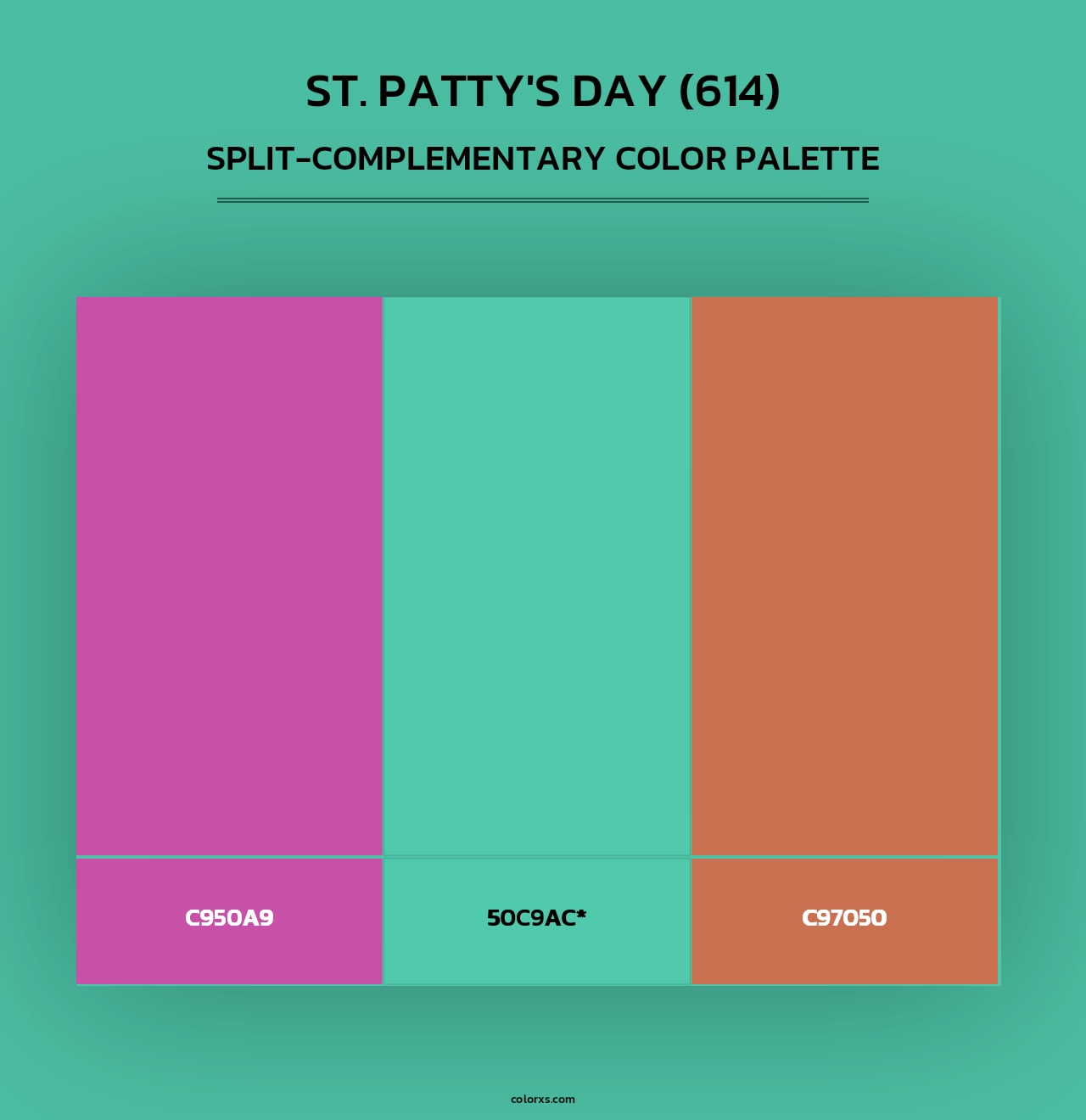 St. Patty's Day (614) - Split-Complementary Color Palette