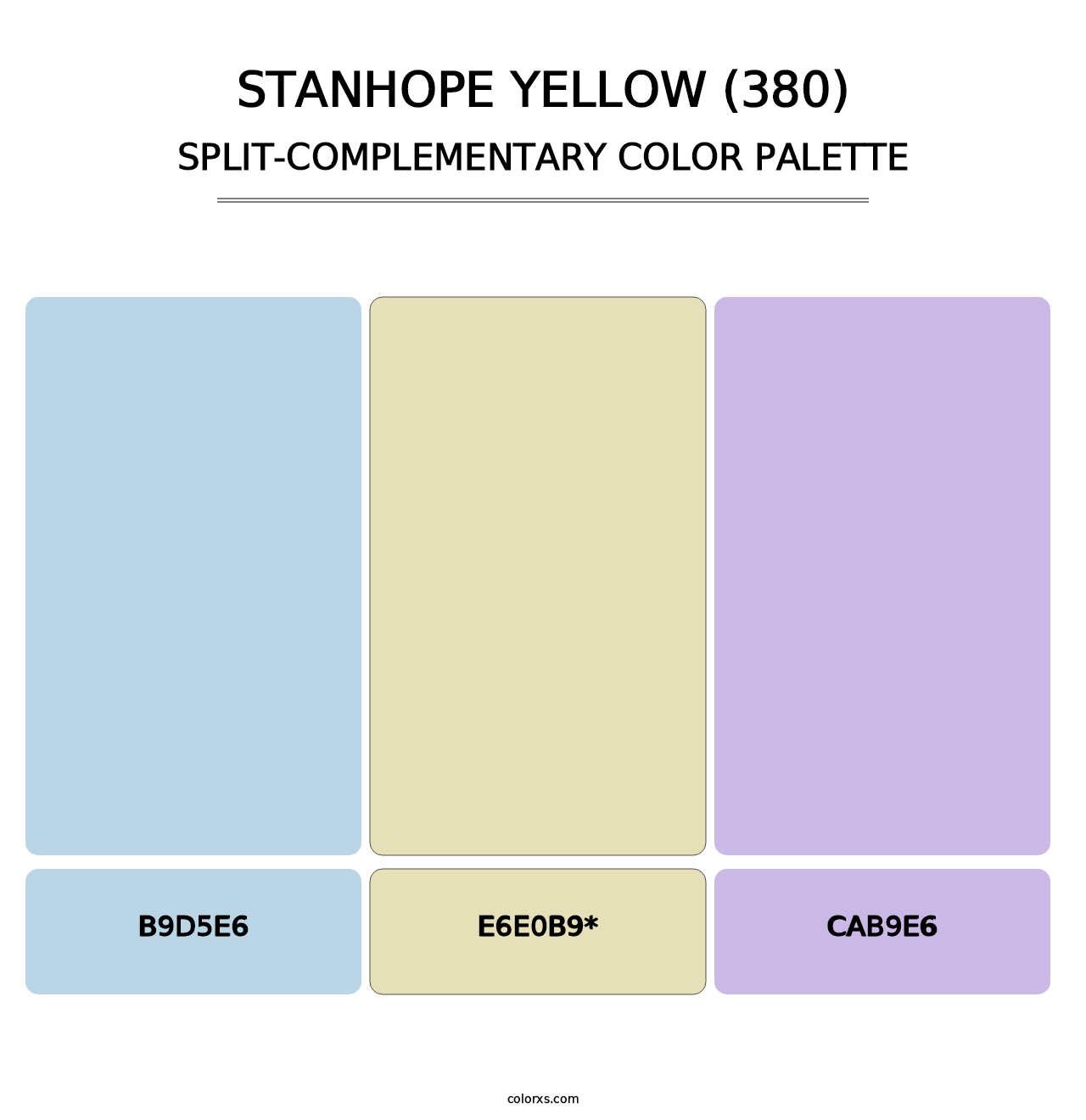 Stanhope Yellow (380) - Split-Complementary Color Palette
