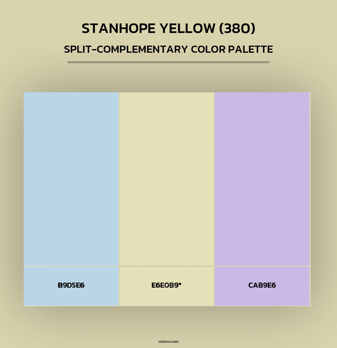 Stanhope Yellow (380) - Split-Complementary Color Palette