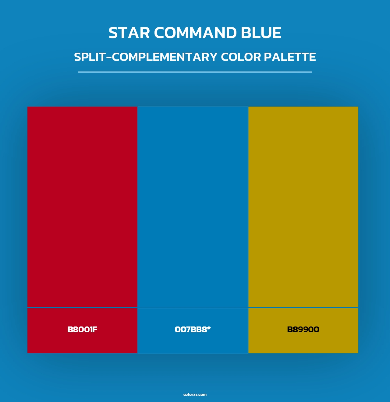 Star Command Blue - Split-Complementary Color Palette