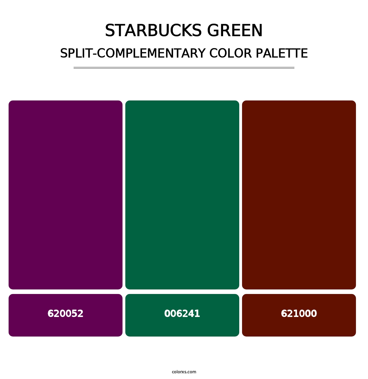 Starbucks Green - Split-Complementary Color Palette