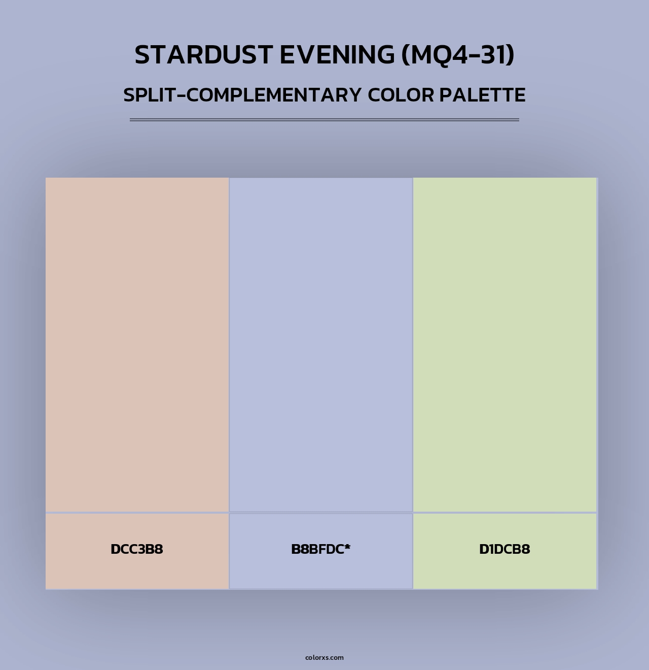 Stardust Evening (MQ4-31) - Split-Complementary Color Palette
