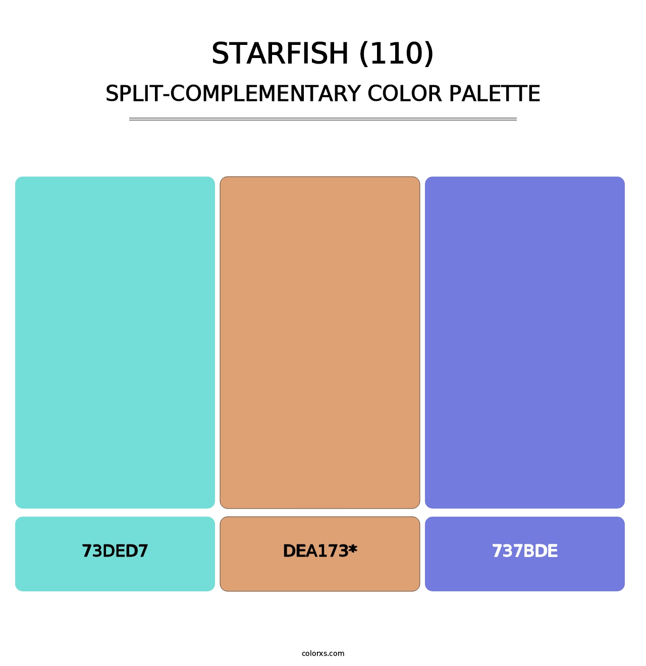 Starfish (110) - Split-Complementary Color Palette