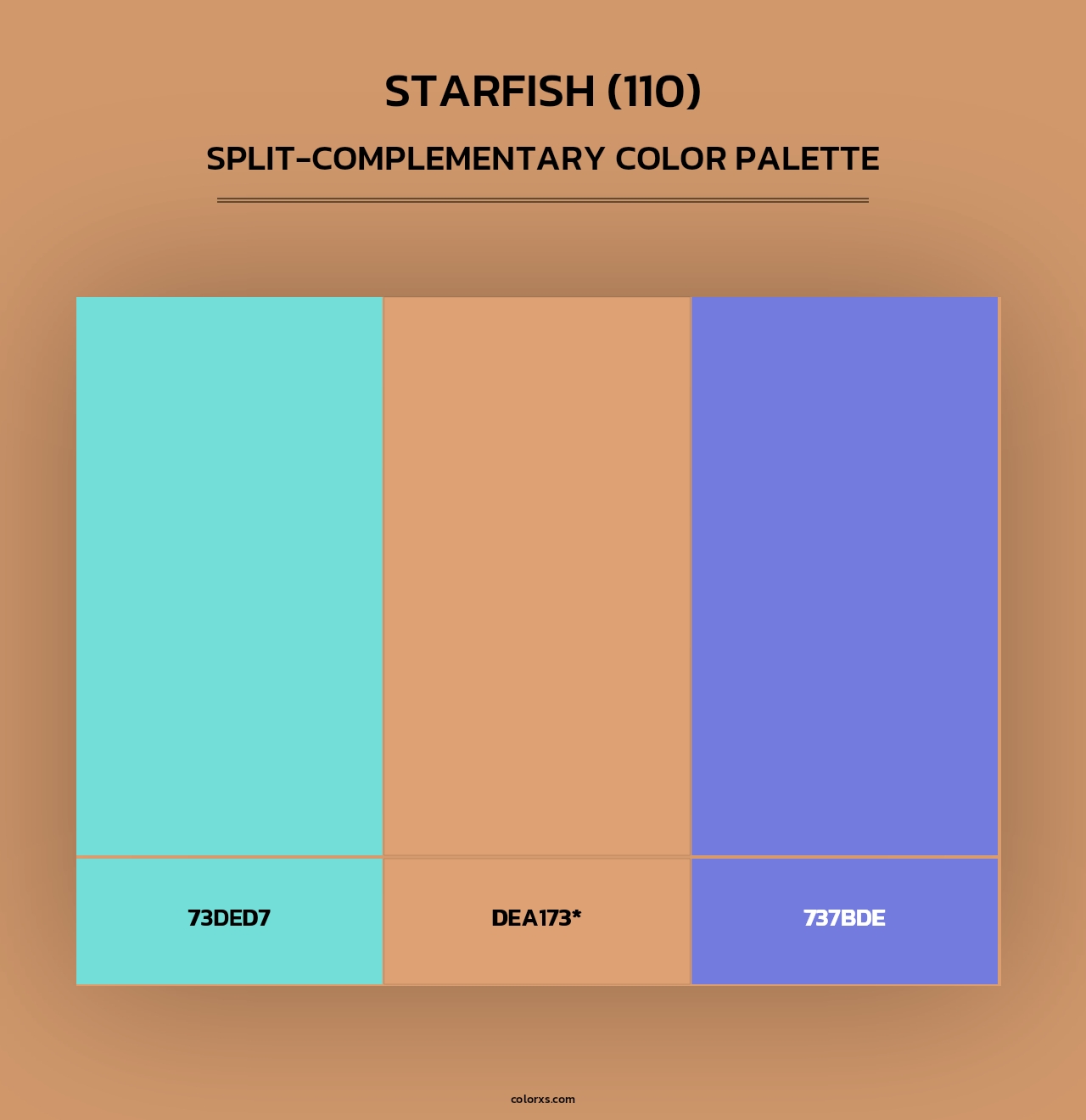 Starfish (110) - Split-Complementary Color Palette