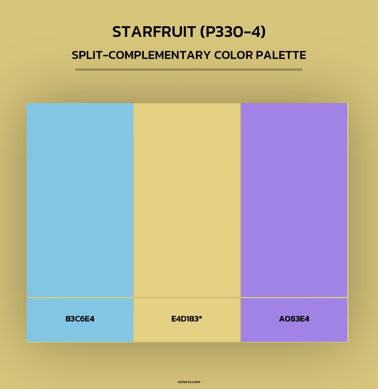 Starfruit (P330-4) - Split-Complementary Color Palette