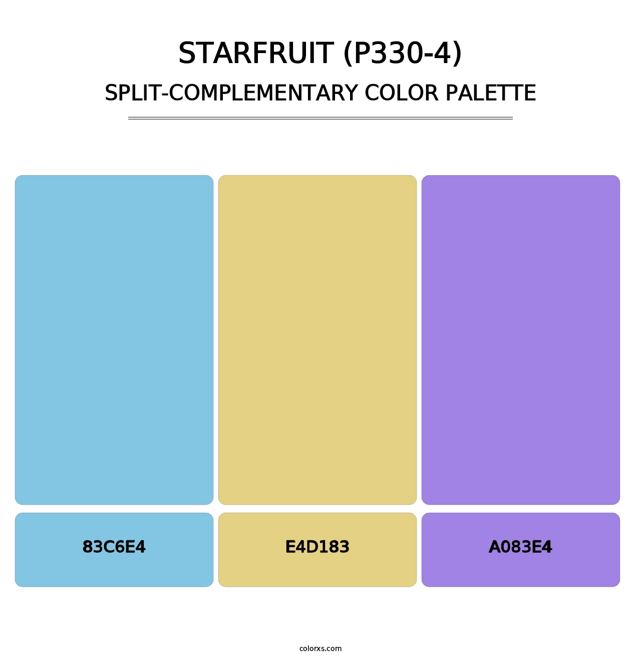 Starfruit (P330-4) - Split-Complementary Color Palette