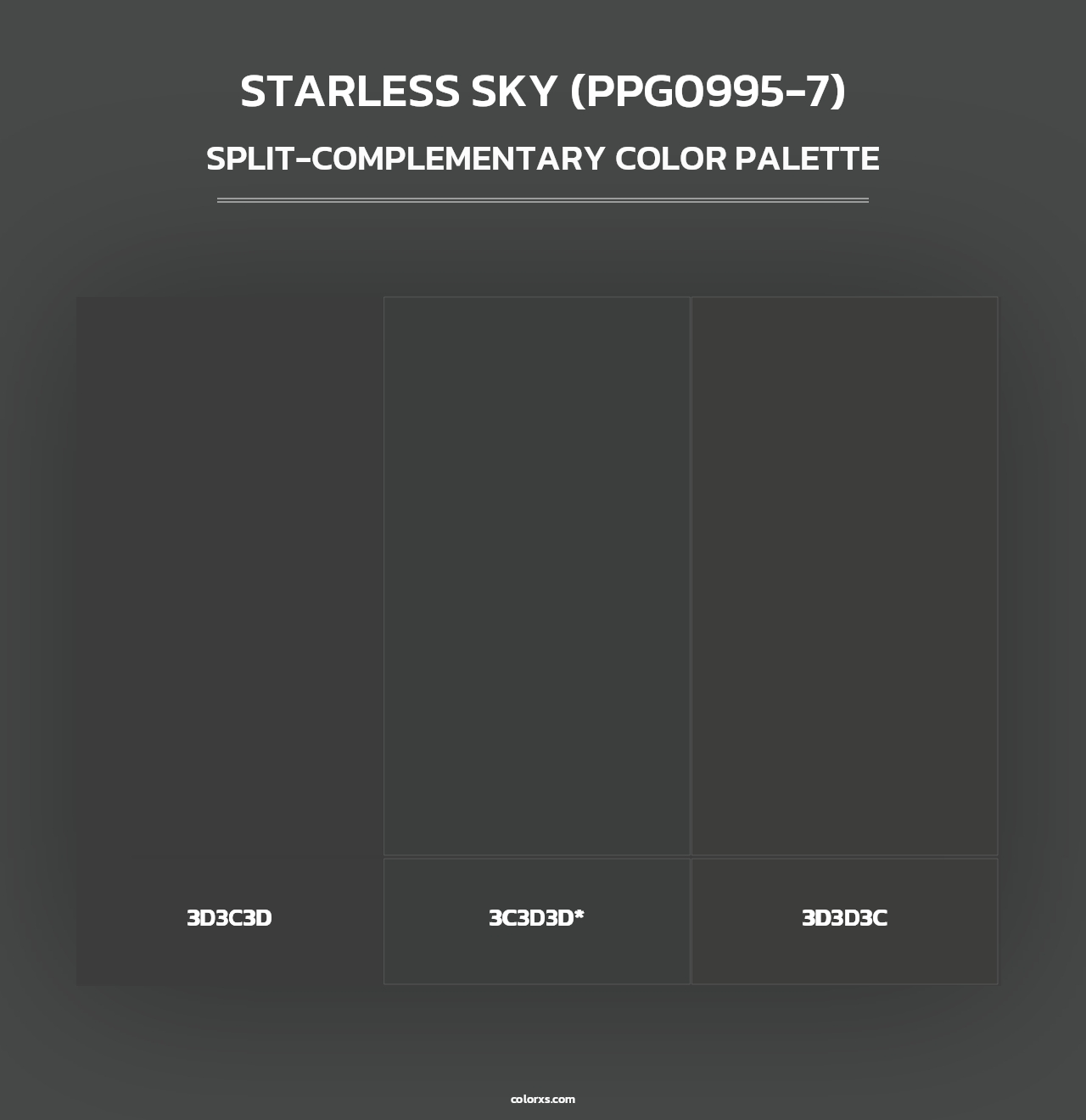 Starless Sky (PPG0995-7) - Split-Complementary Color Palette