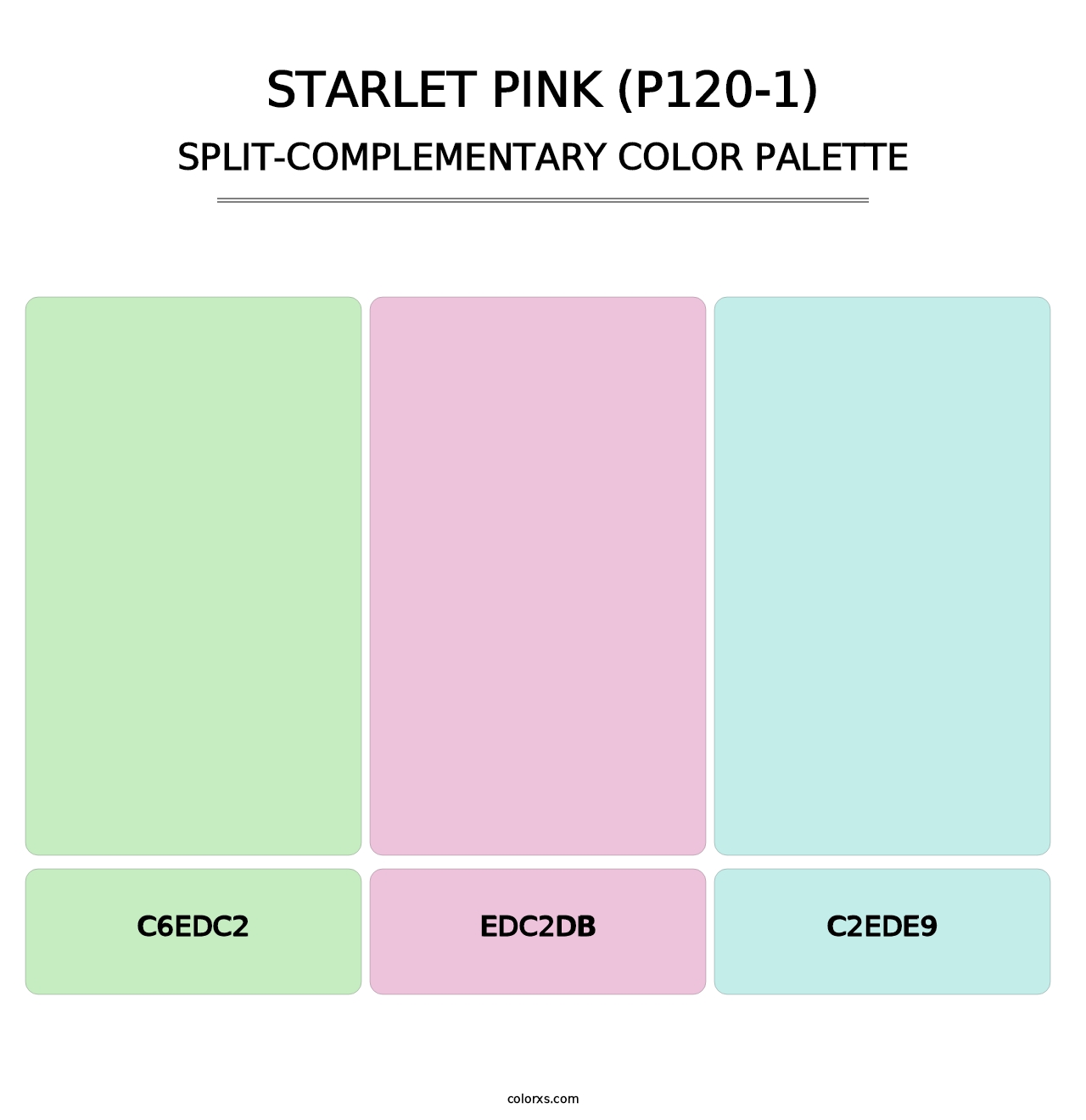 Starlet Pink (P120-1) - Split-Complementary Color Palette