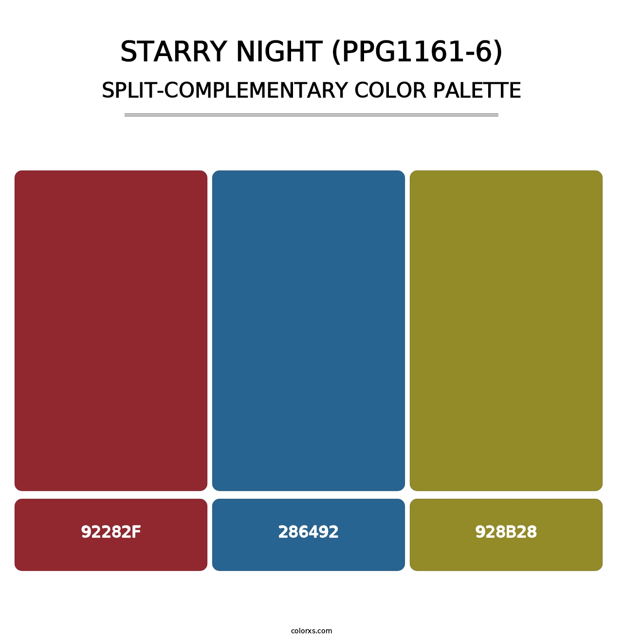 Starry Night (PPG1161-6) - Split-Complementary Color Palette