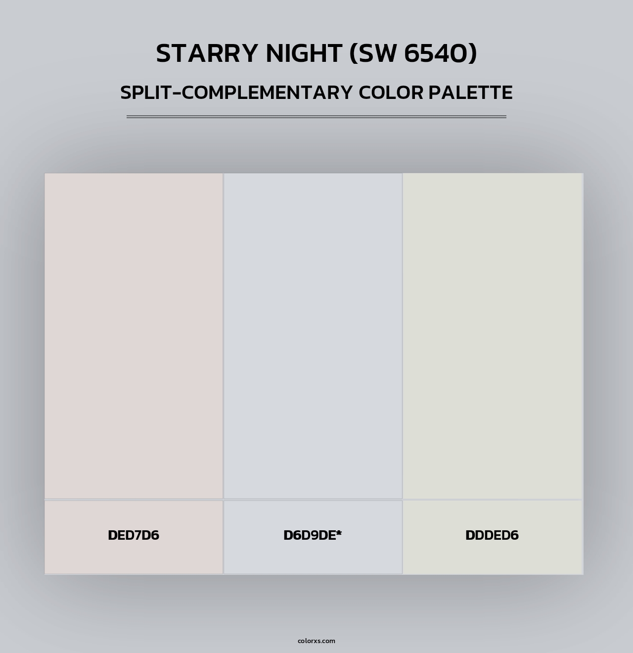Starry Night (SW 6540) - Split-Complementary Color Palette
