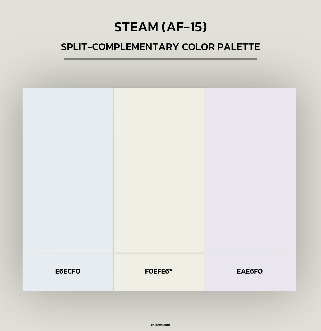 Steam (AF-15) - Split-Complementary Color Palette