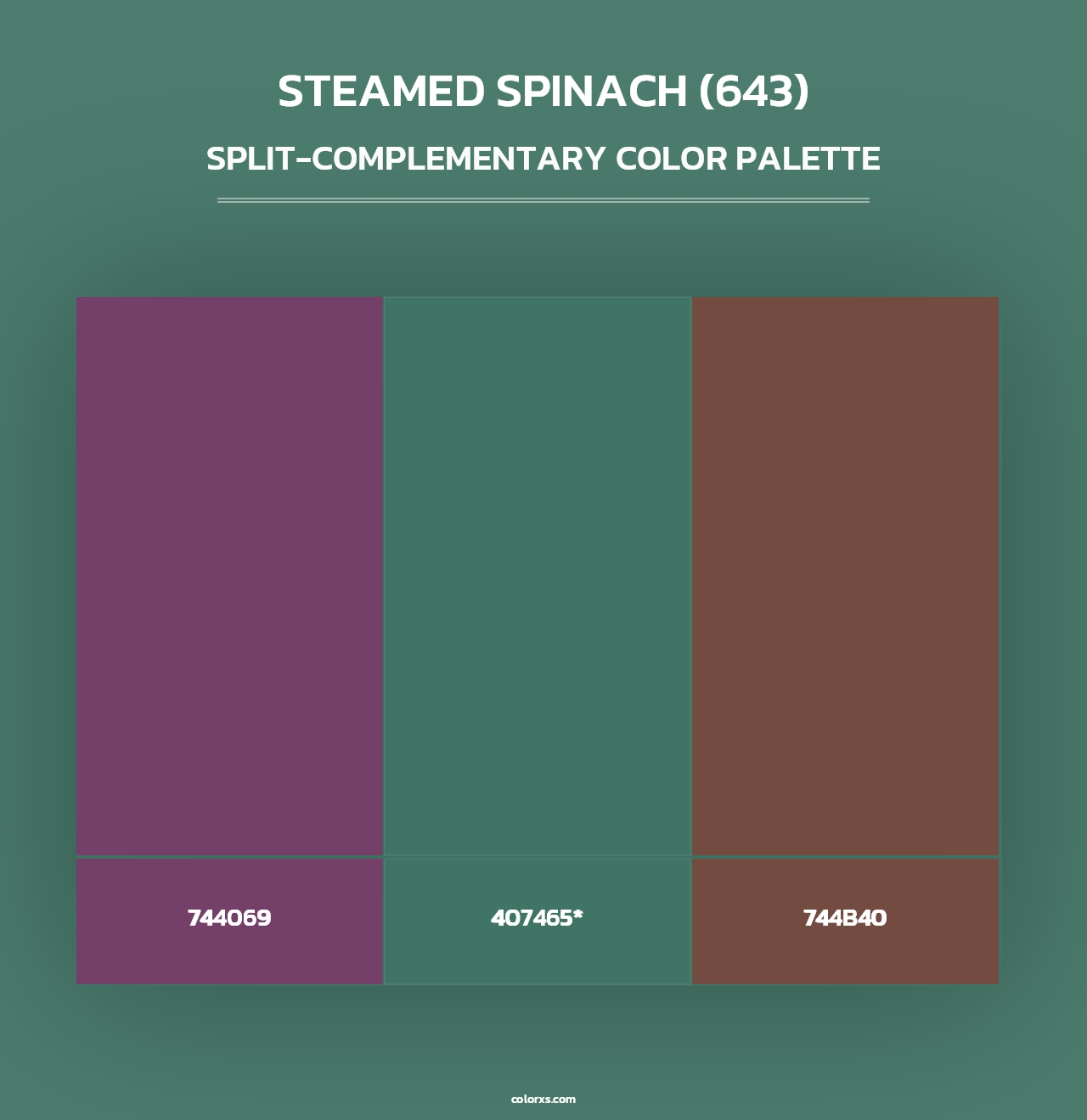 Steamed Spinach (643) - Split-Complementary Color Palette