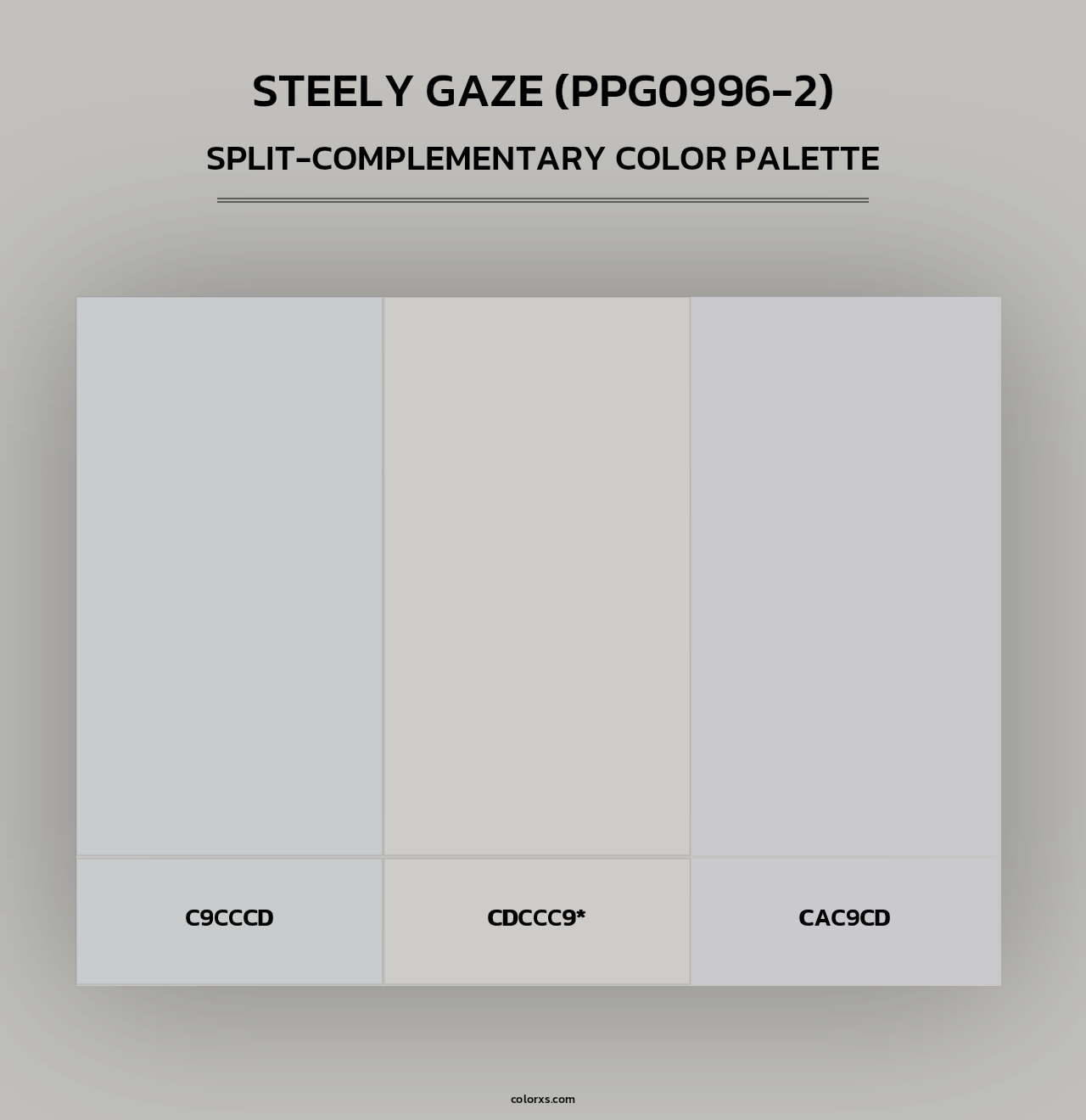 Steely Gaze (PPG0996-2) - Split-Complementary Color Palette