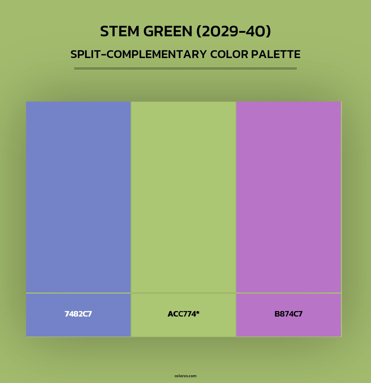 Stem Green (2029-40) - Split-Complementary Color Palette