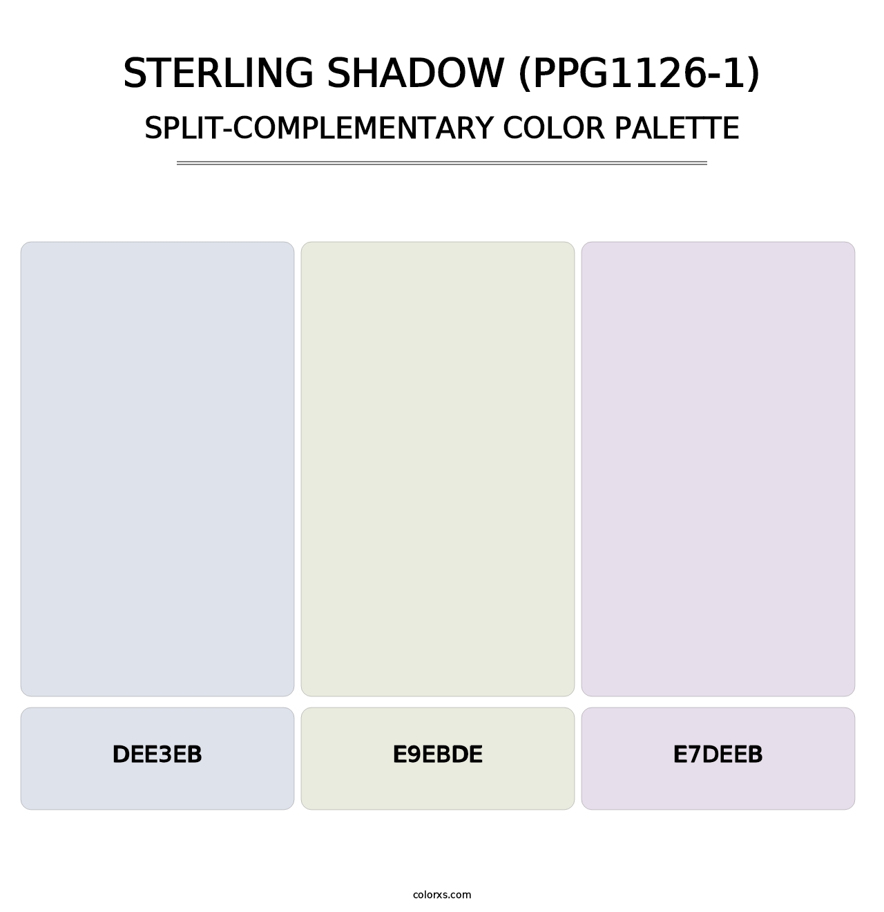 Sterling Shadow (PPG1126-1) - Split-Complementary Color Palette