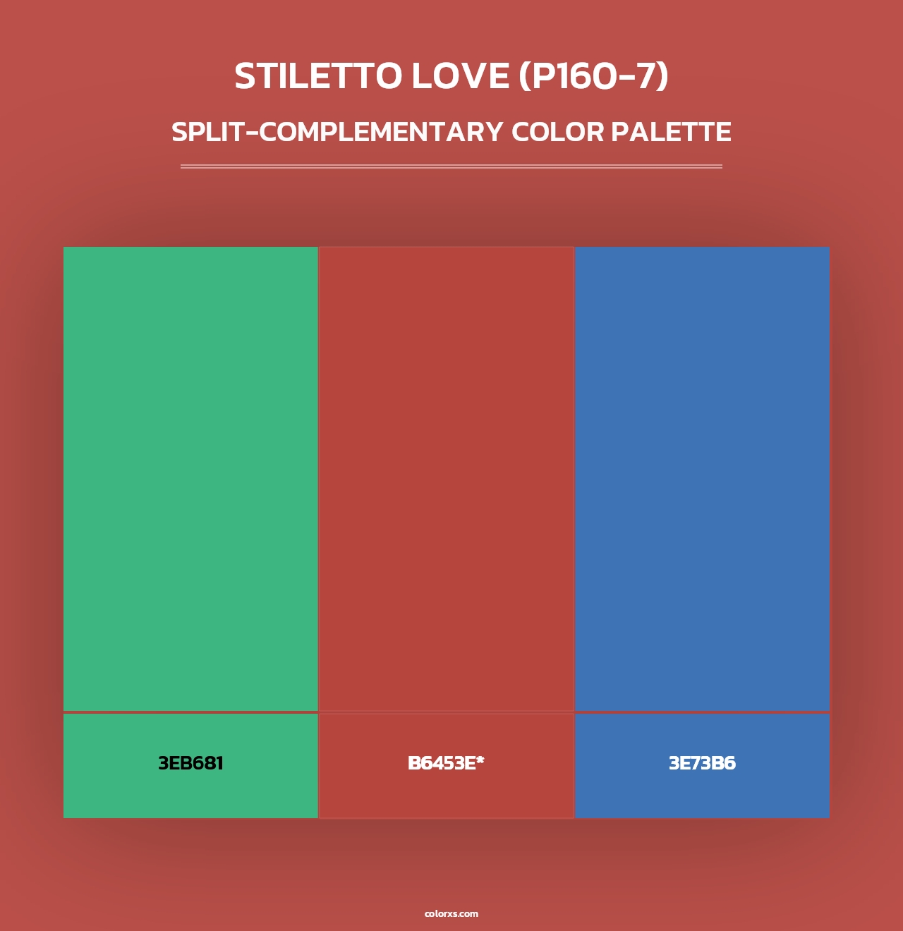 Stiletto Love (P160-7) - Split-Complementary Color Palette