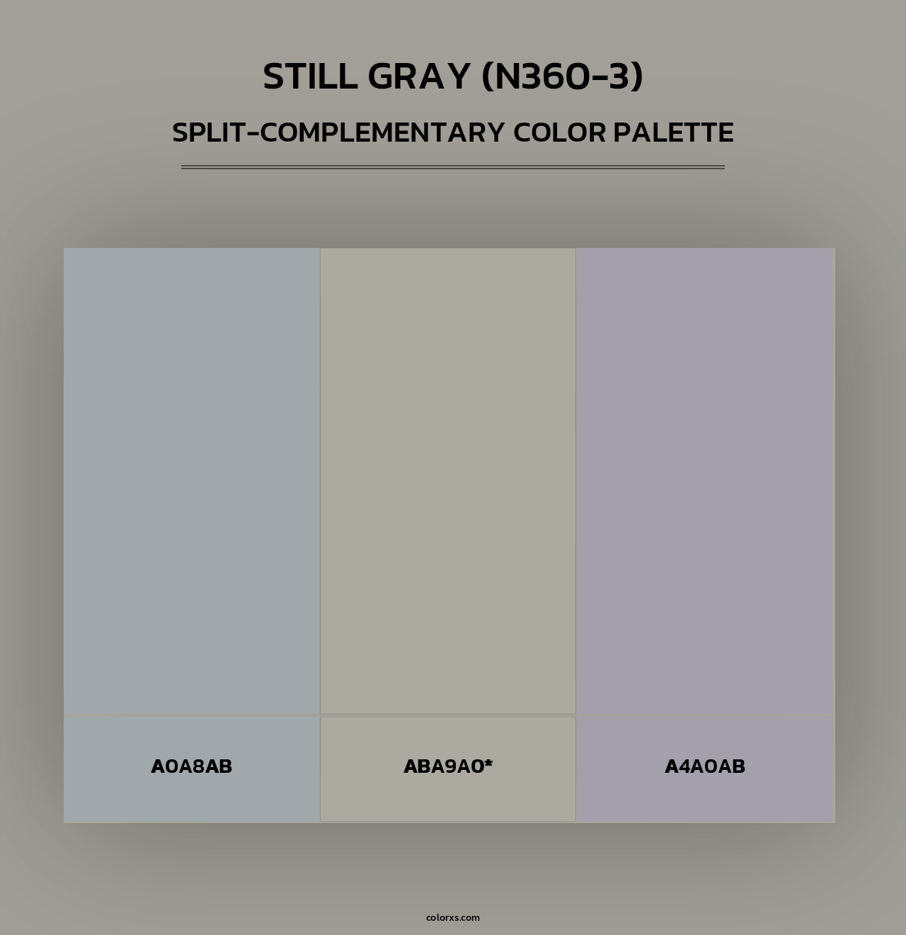 Still Gray (N360-3) - Split-Complementary Color Palette