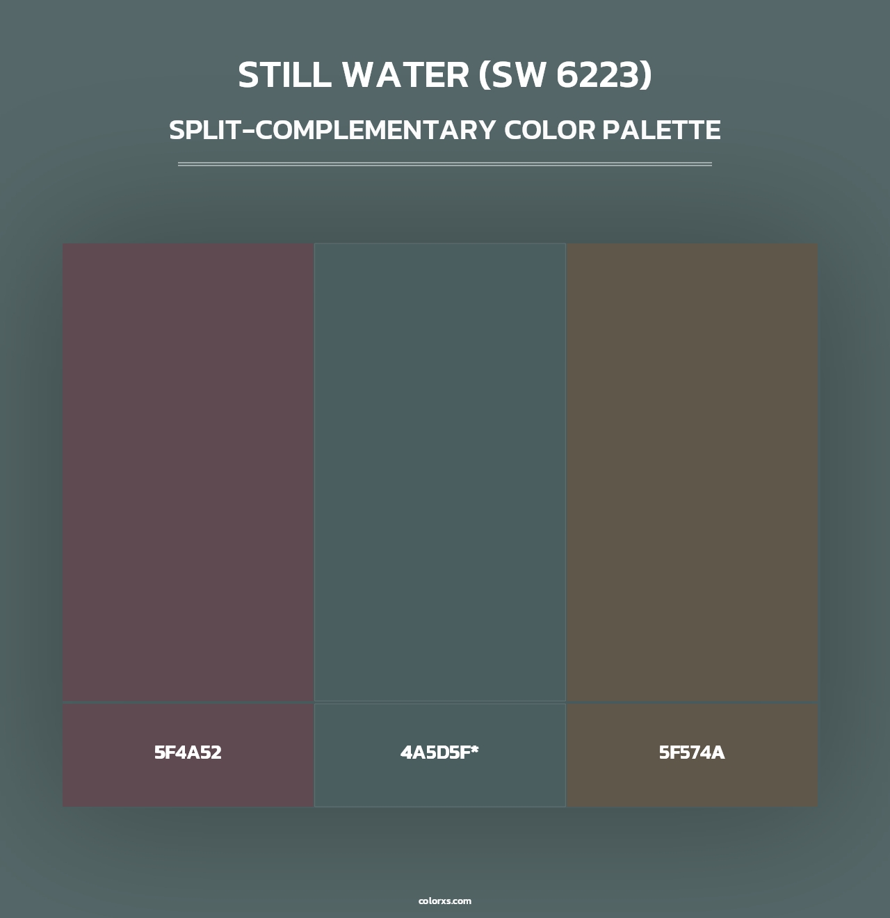 Still Water (SW 6223) - Split-Complementary Color Palette