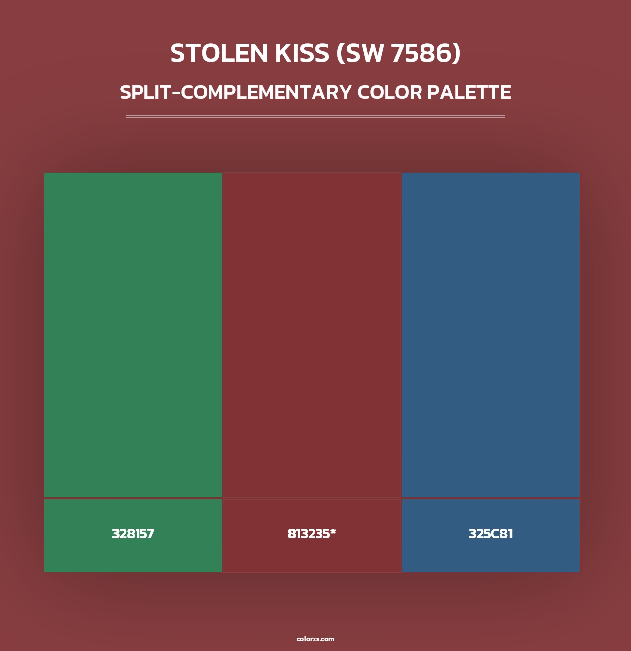 Stolen Kiss (SW 7586) - Split-Complementary Color Palette