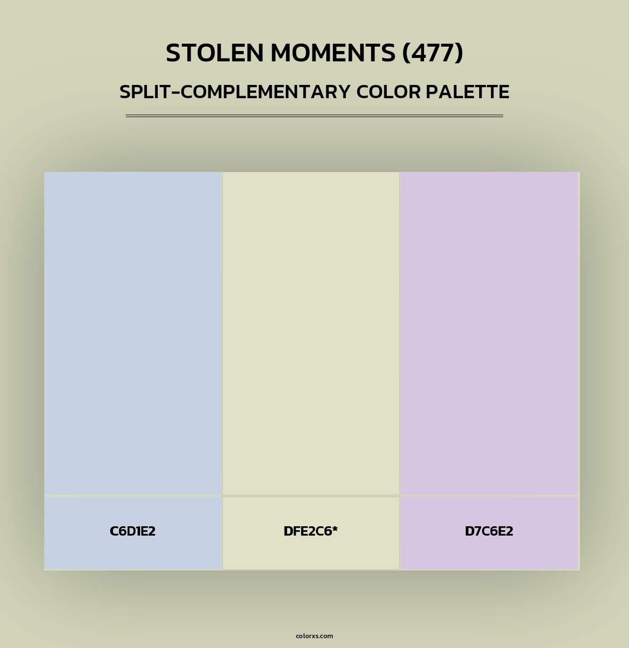 Stolen Moments (477) - Split-Complementary Color Palette