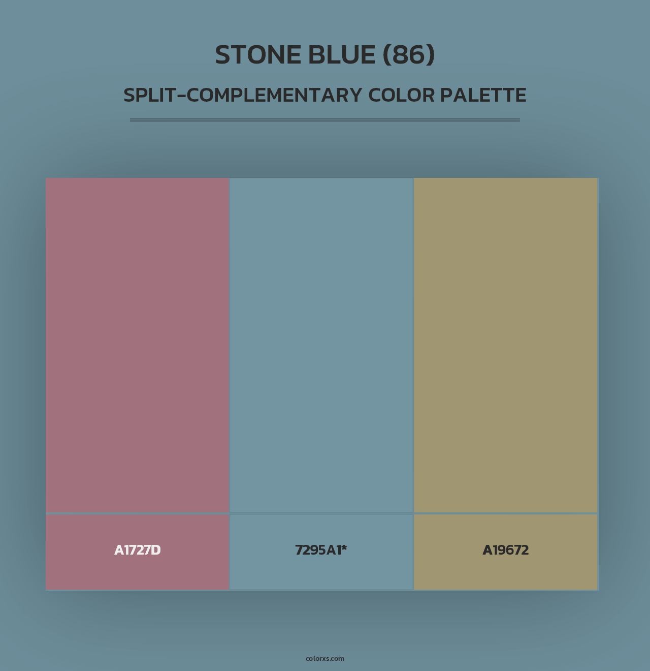 Stone Blue (86) - Split-Complementary Color Palette