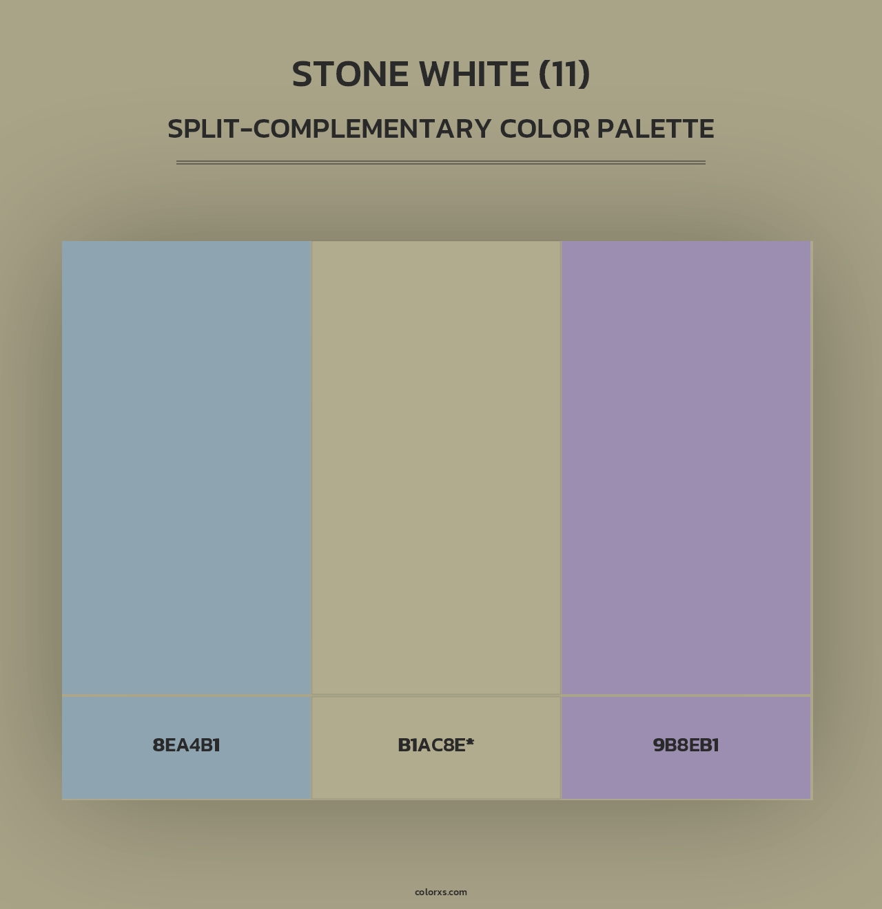 Stone White (11) - Split-Complementary Color Palette