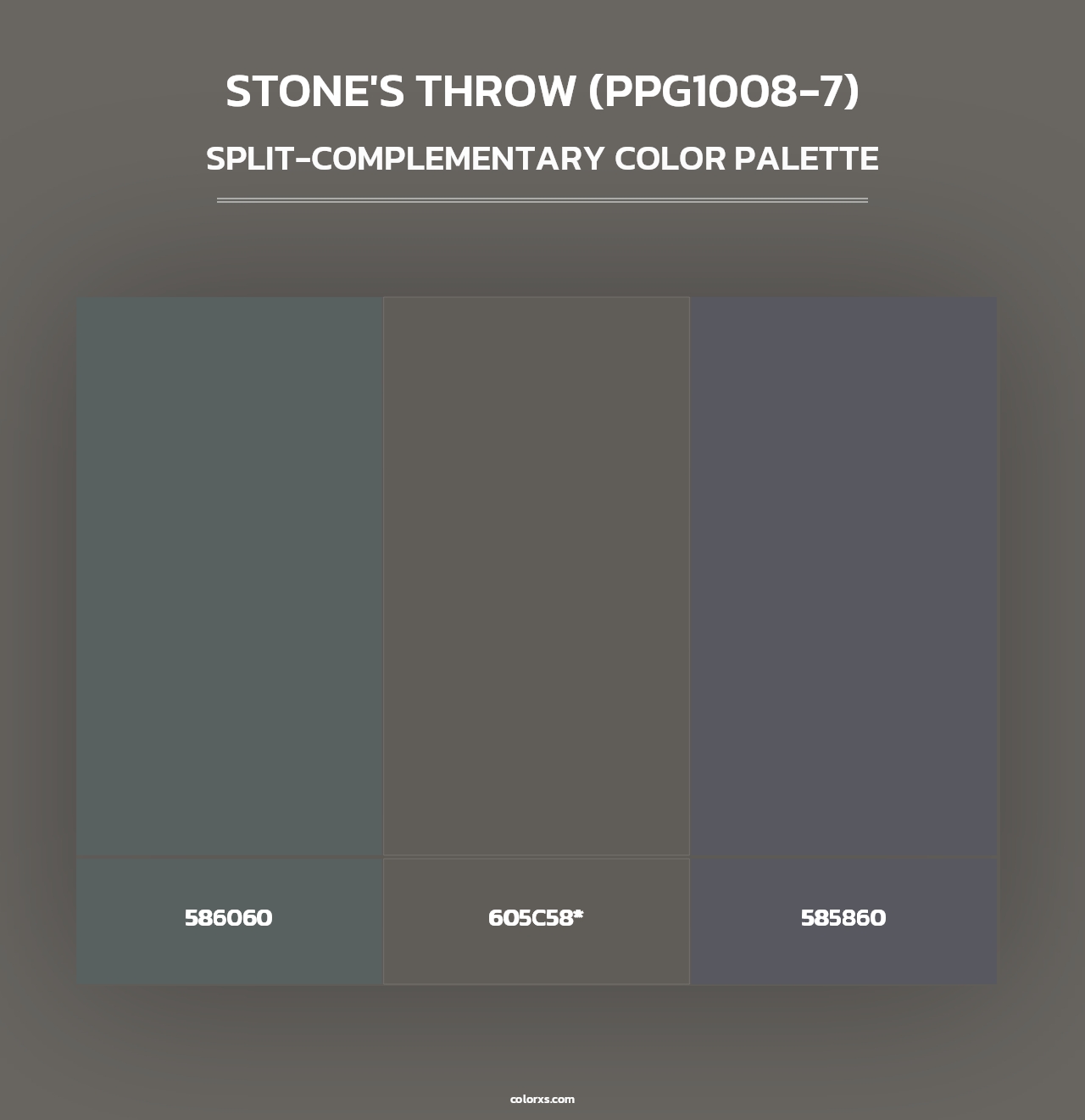 Stone's Throw (PPG1008-7) - Split-Complementary Color Palette