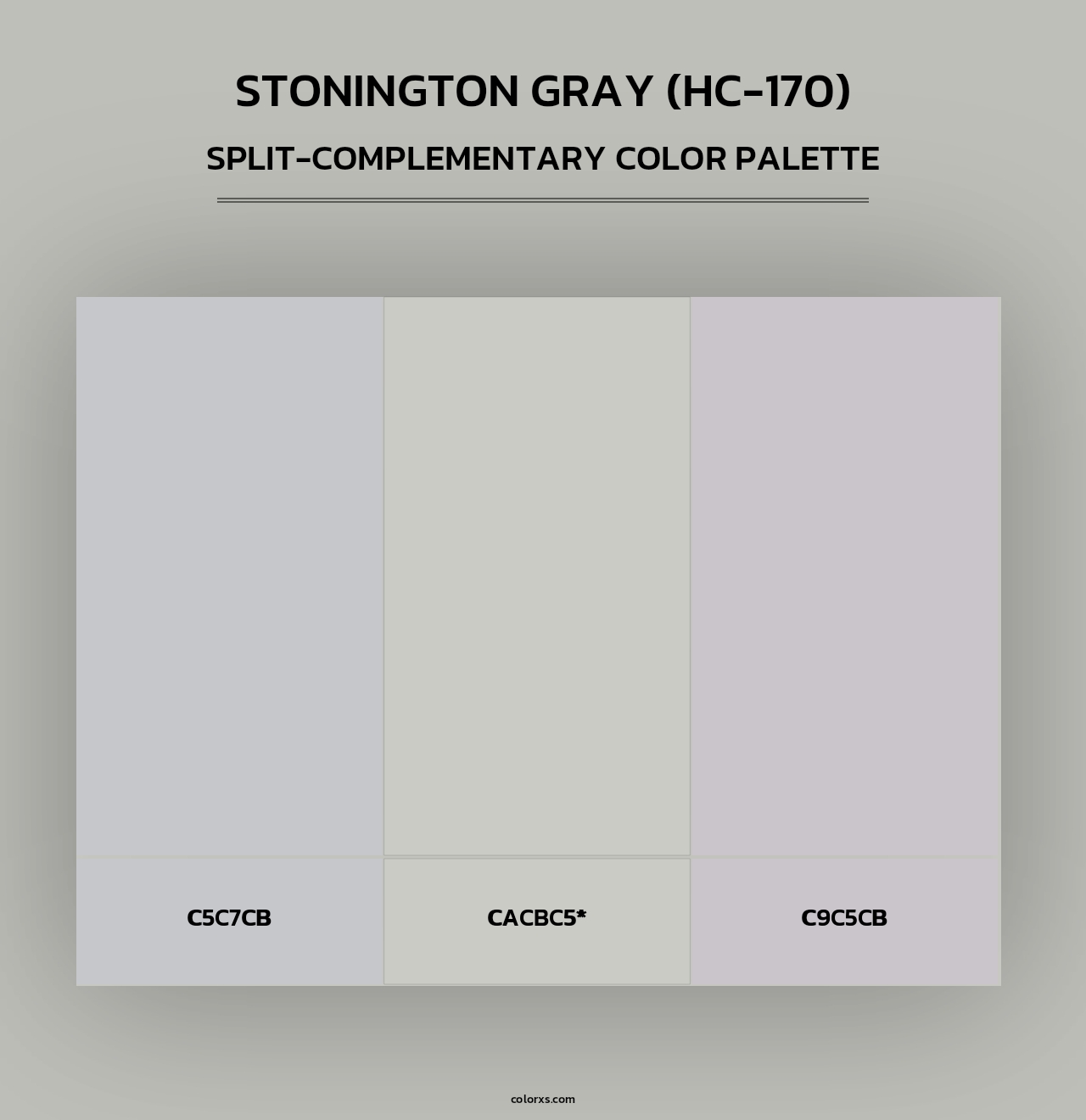 Stonington Gray (HC-170) - Split-Complementary Color Palette