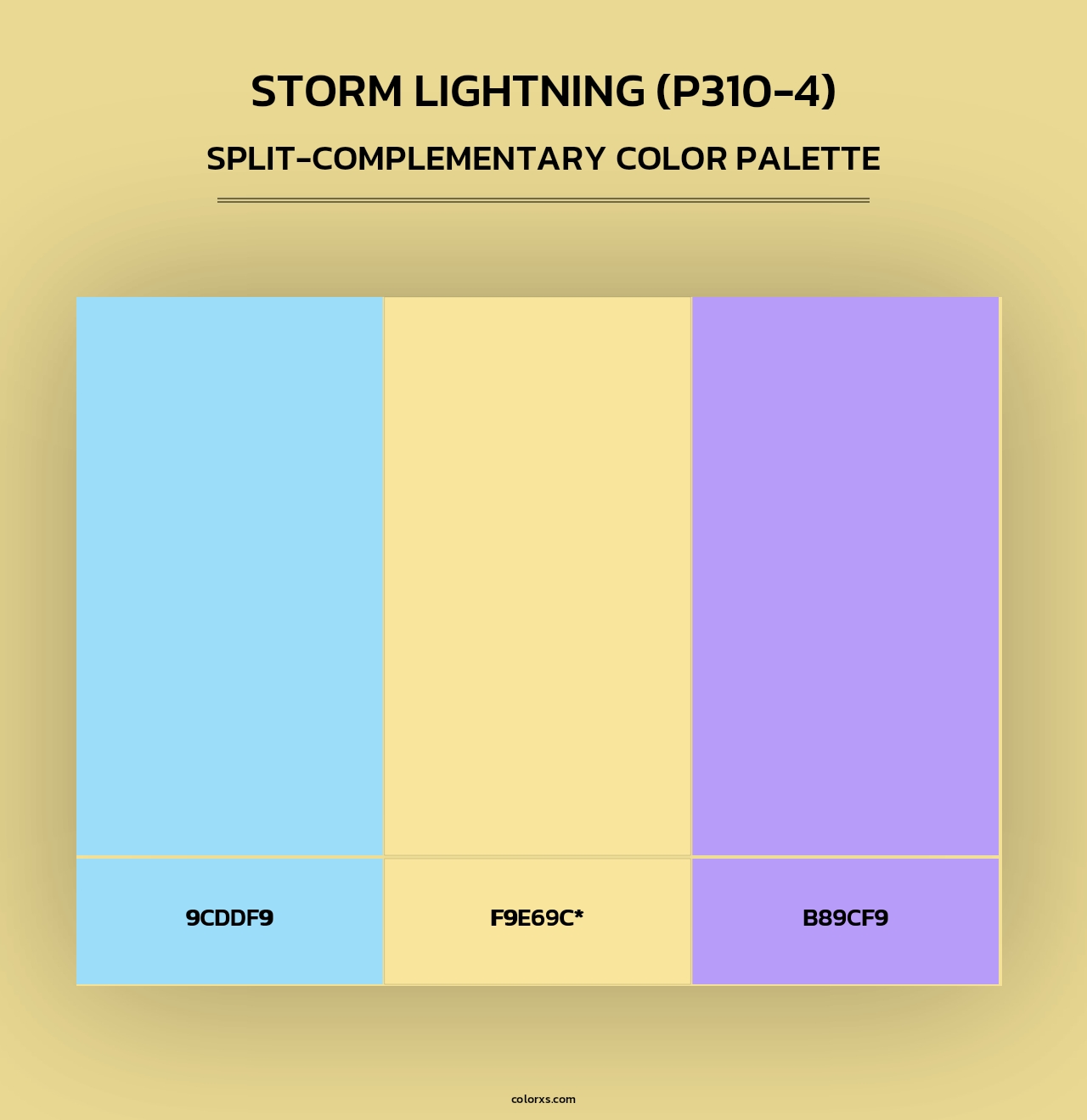Storm Lightning (P310-4) - Split-Complementary Color Palette