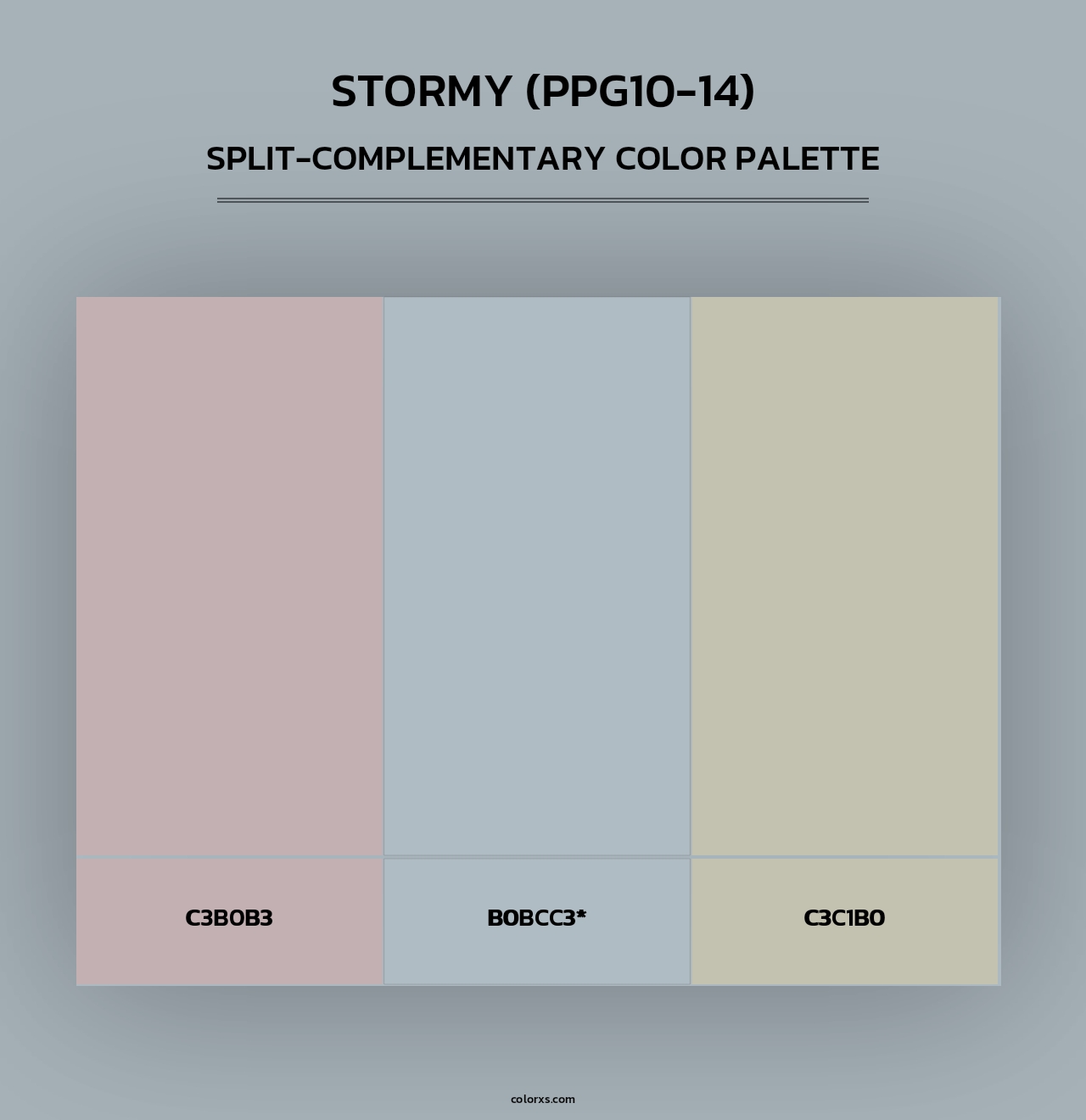 Stormy (PPG10-14) - Split-Complementary Color Palette