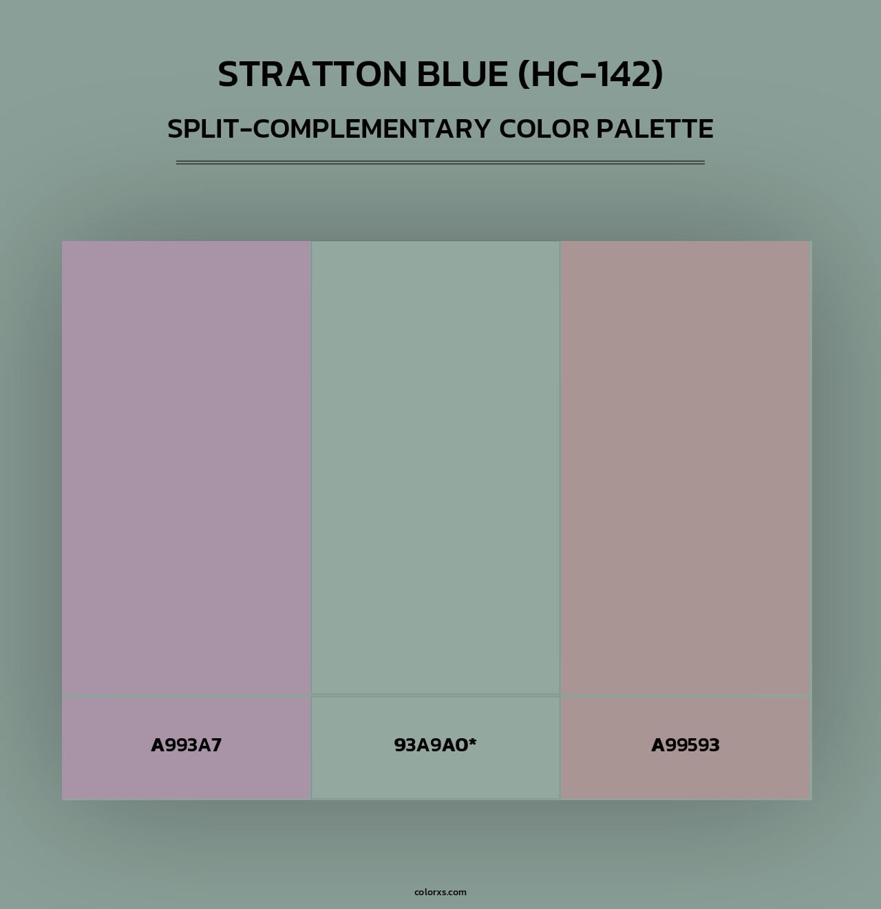Stratton Blue (HC-142) - Split-Complementary Color Palette