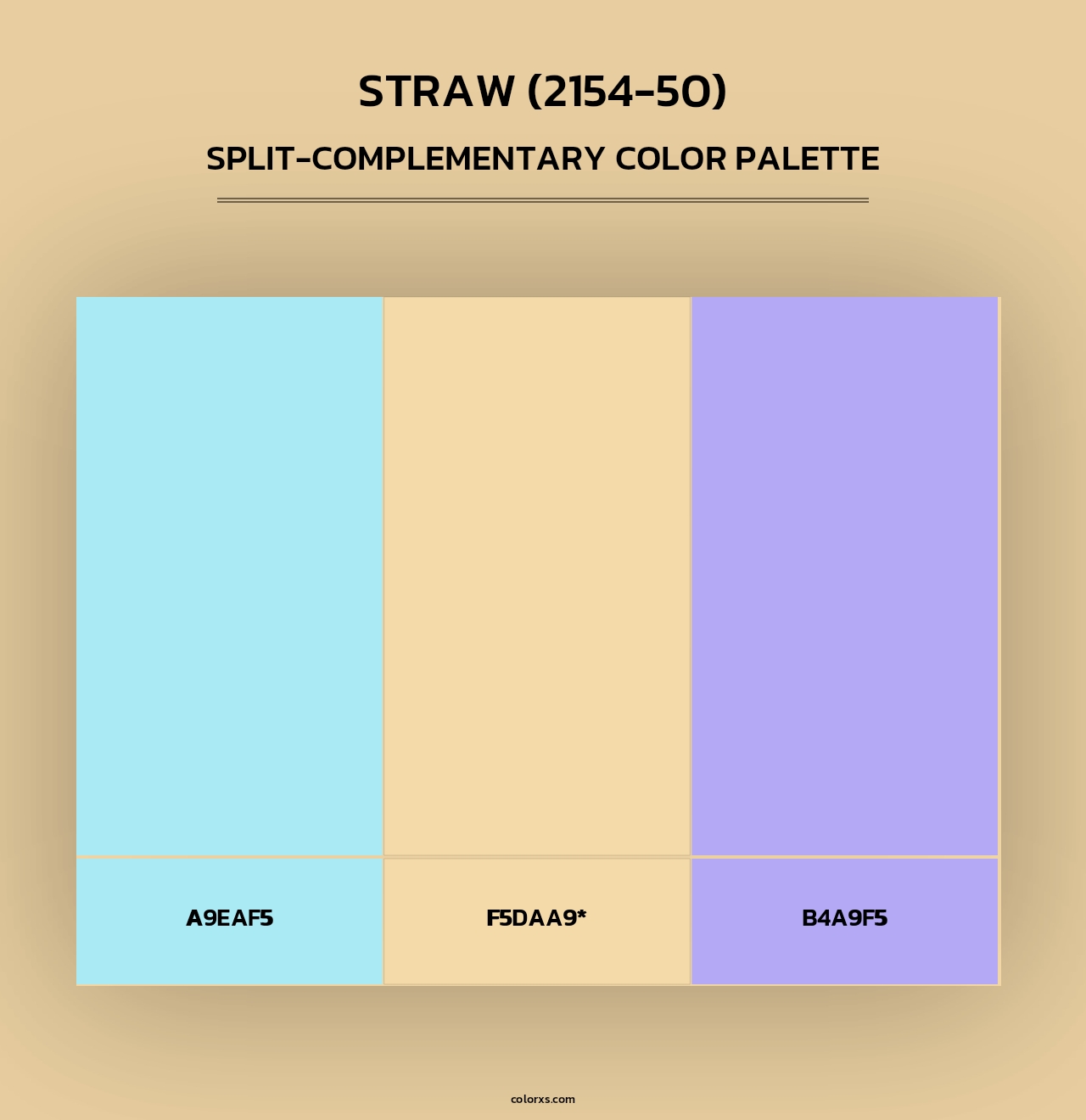 Straw (2154-50) - Split-Complementary Color Palette