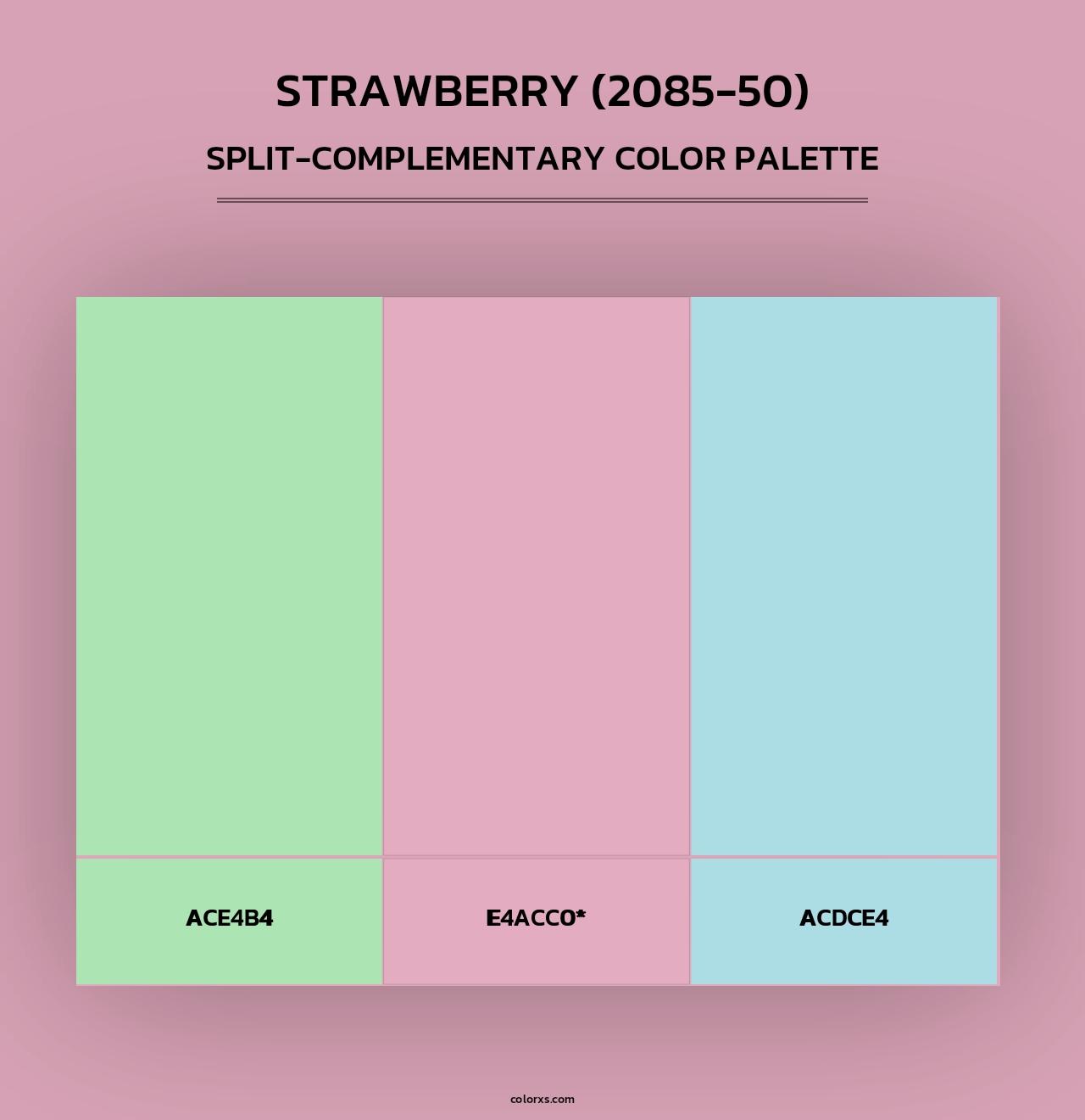 Strawberry (2085-50) - Split-Complementary Color Palette