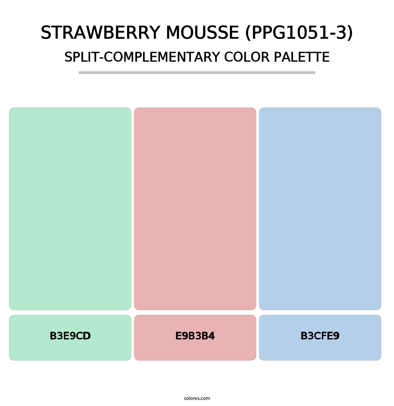 Strawberry Mousse (PPG1051-3) - Split-Complementary Color Palette