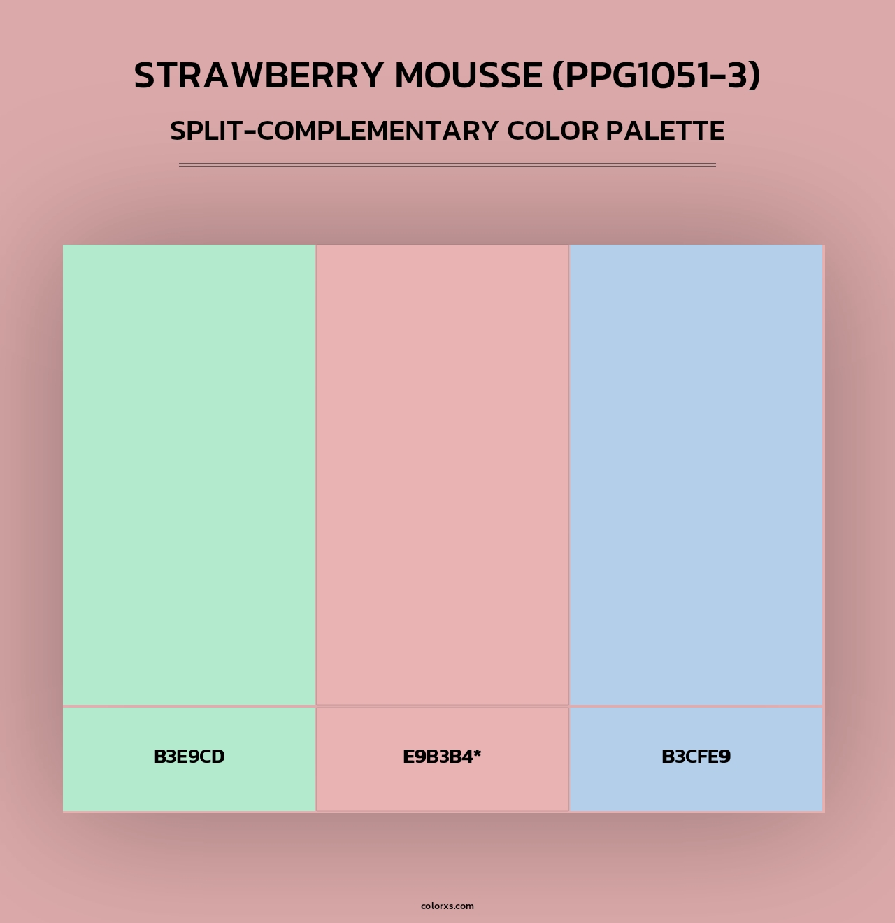 Strawberry Mousse (PPG1051-3) - Split-Complementary Color Palette