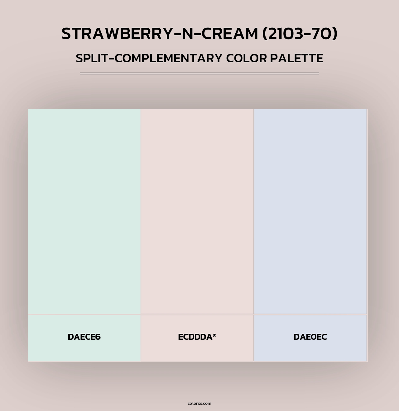 Strawberry-n-Cream (2103-70) - Split-Complementary Color Palette