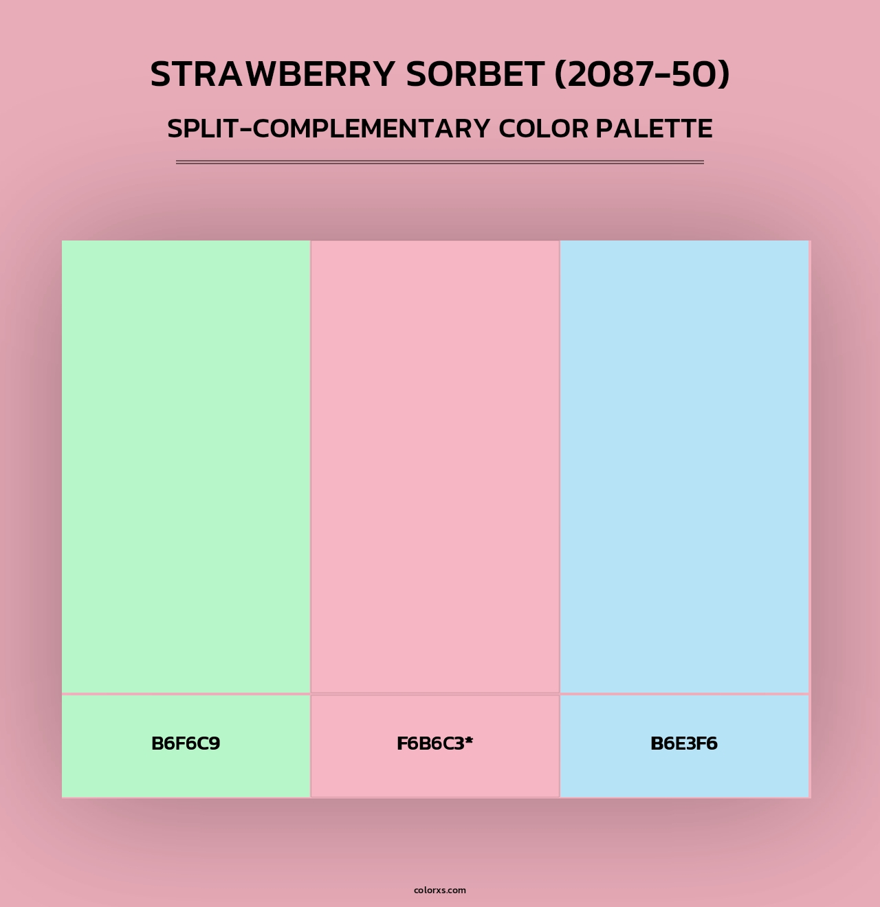 Strawberry Sorbet (2087-50) - Split-Complementary Color Palette