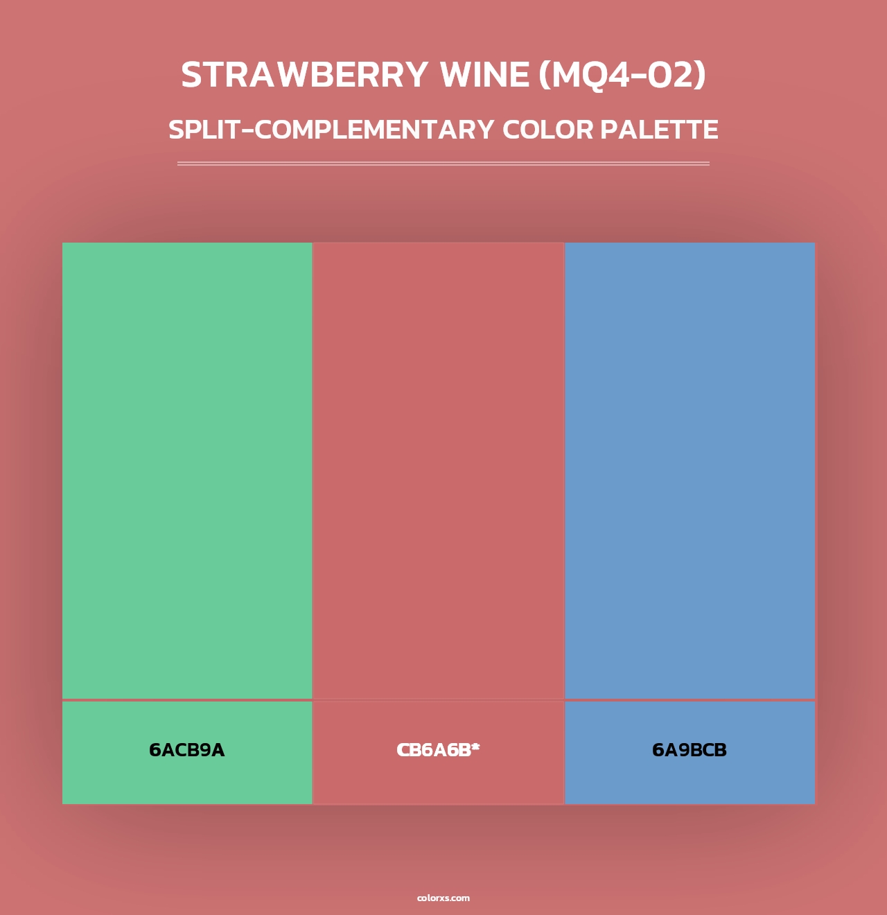 Strawberry Wine (MQ4-02) - Split-Complementary Color Palette